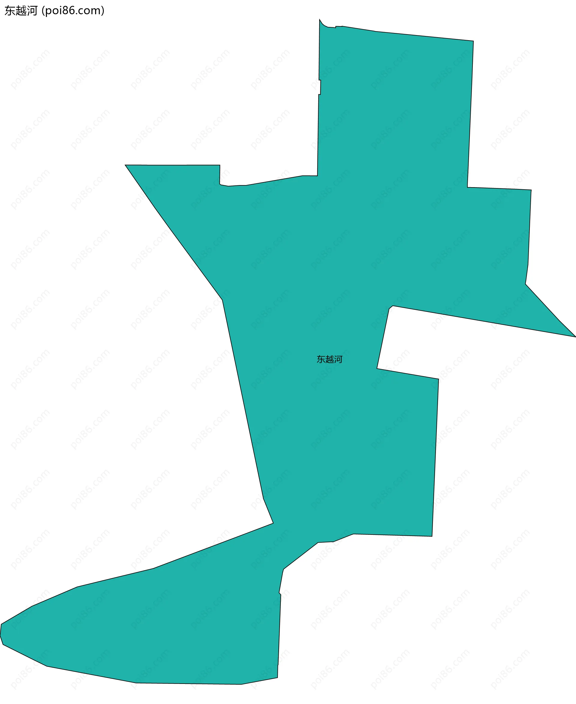 东越河边界地图