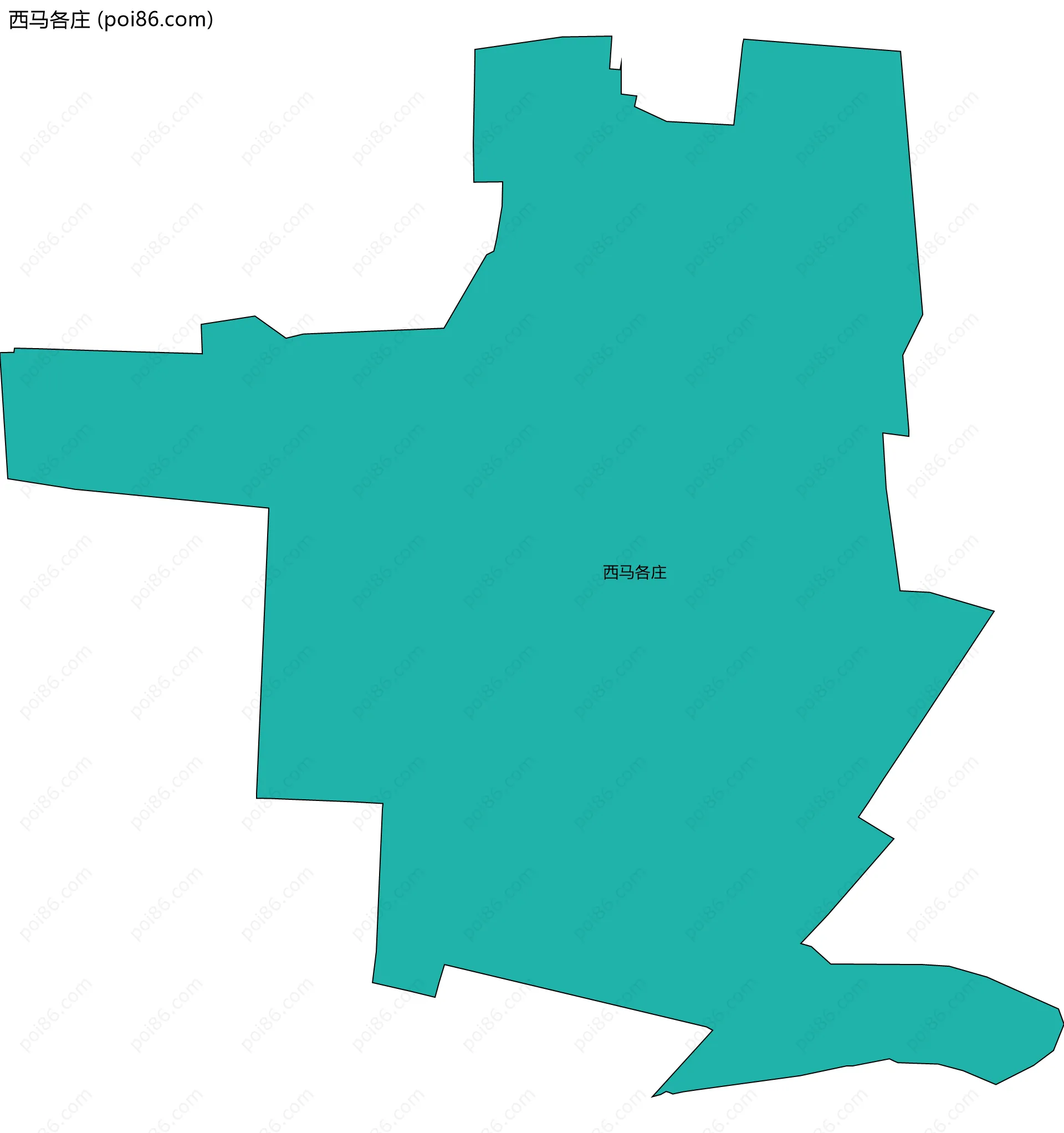 西马各庄边界地图