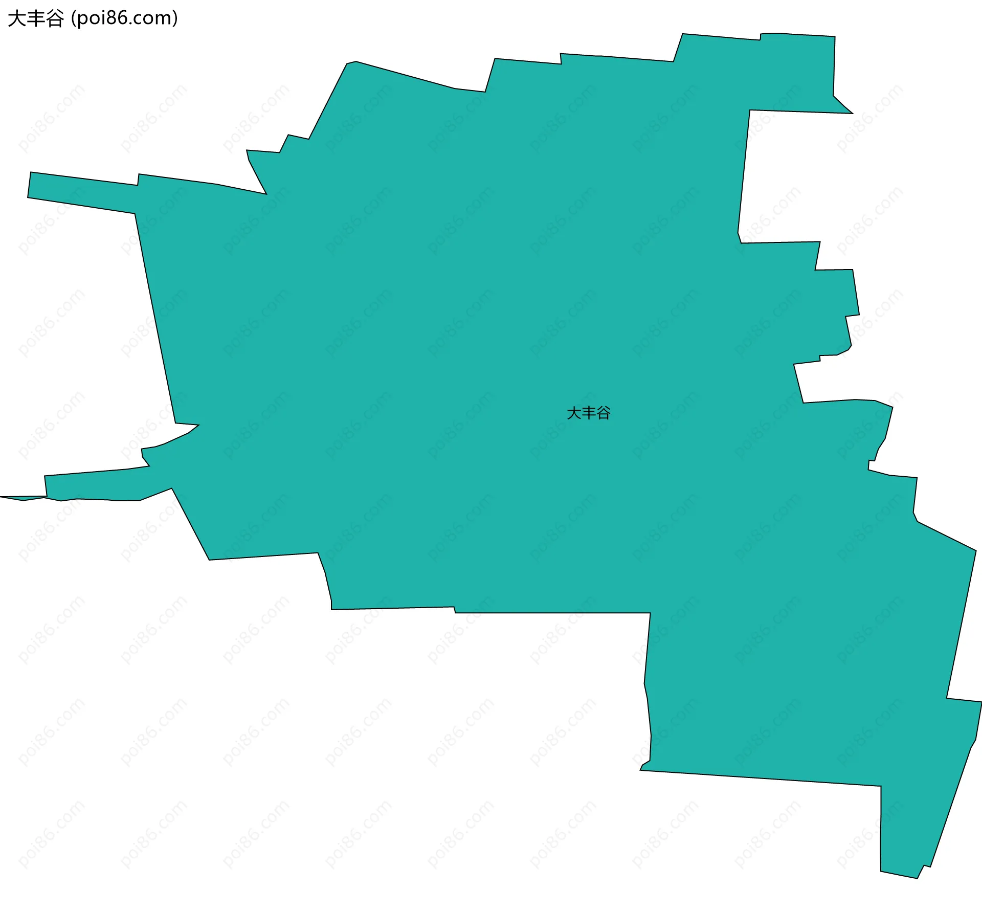 大丰谷边界地图