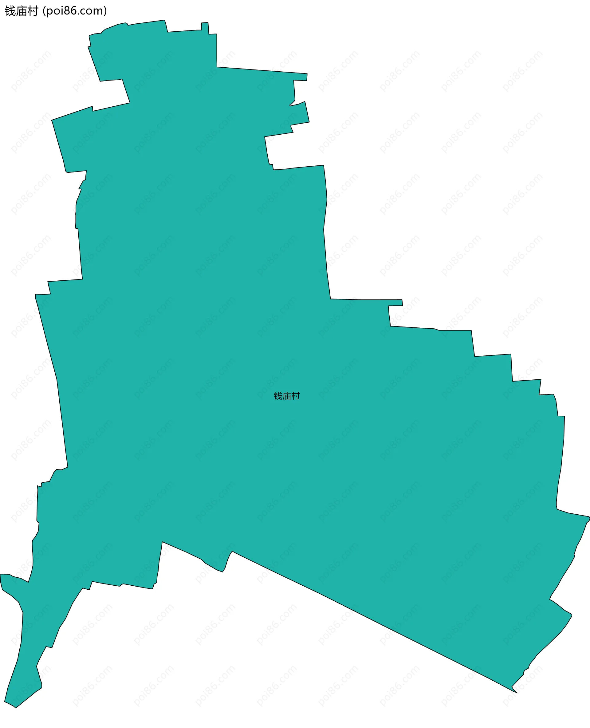 钱庙村边界地图