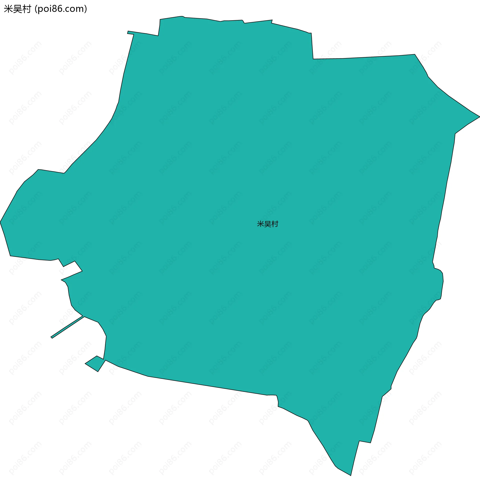 米吴村边界地图