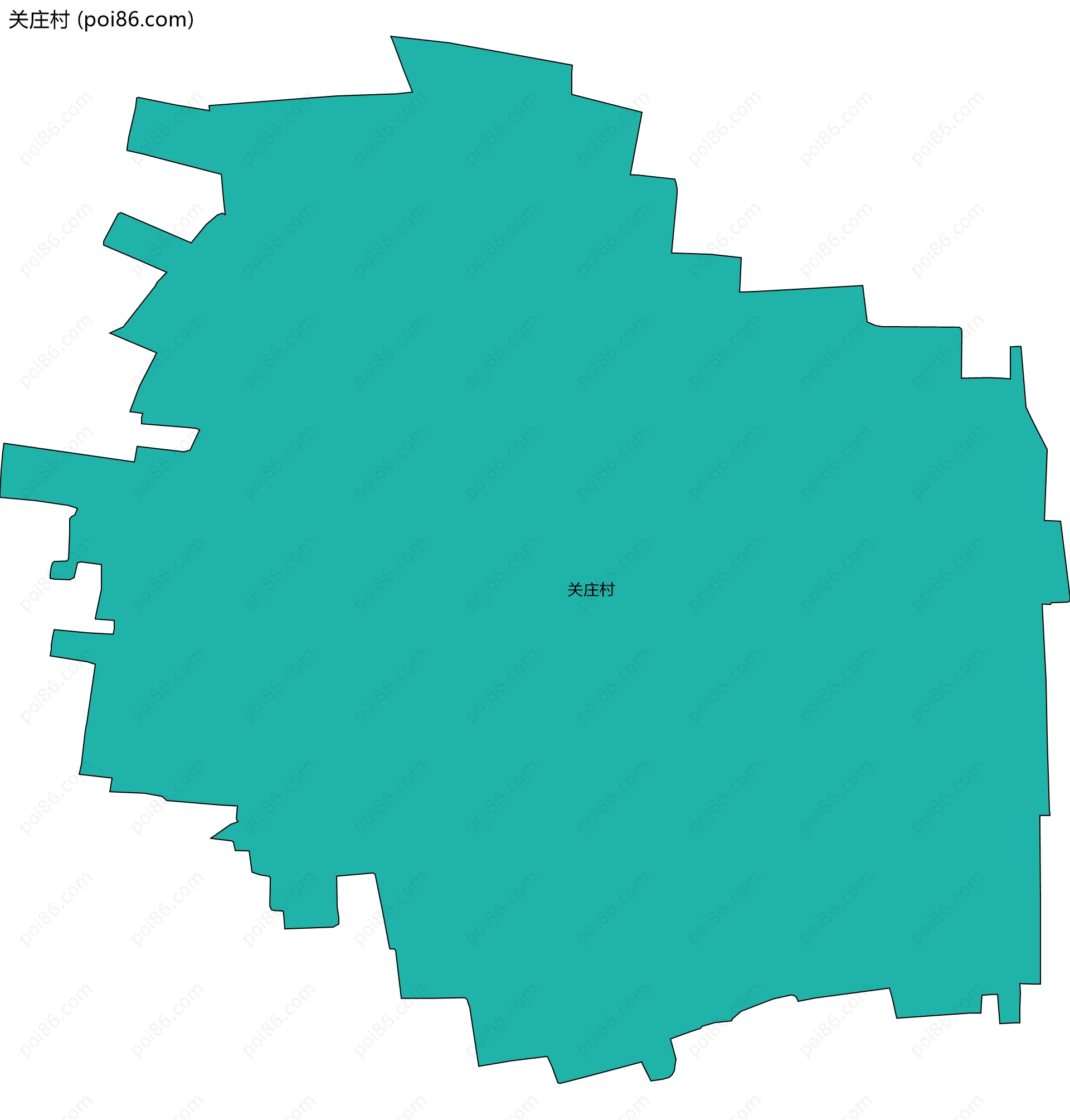 关庄村边界地图