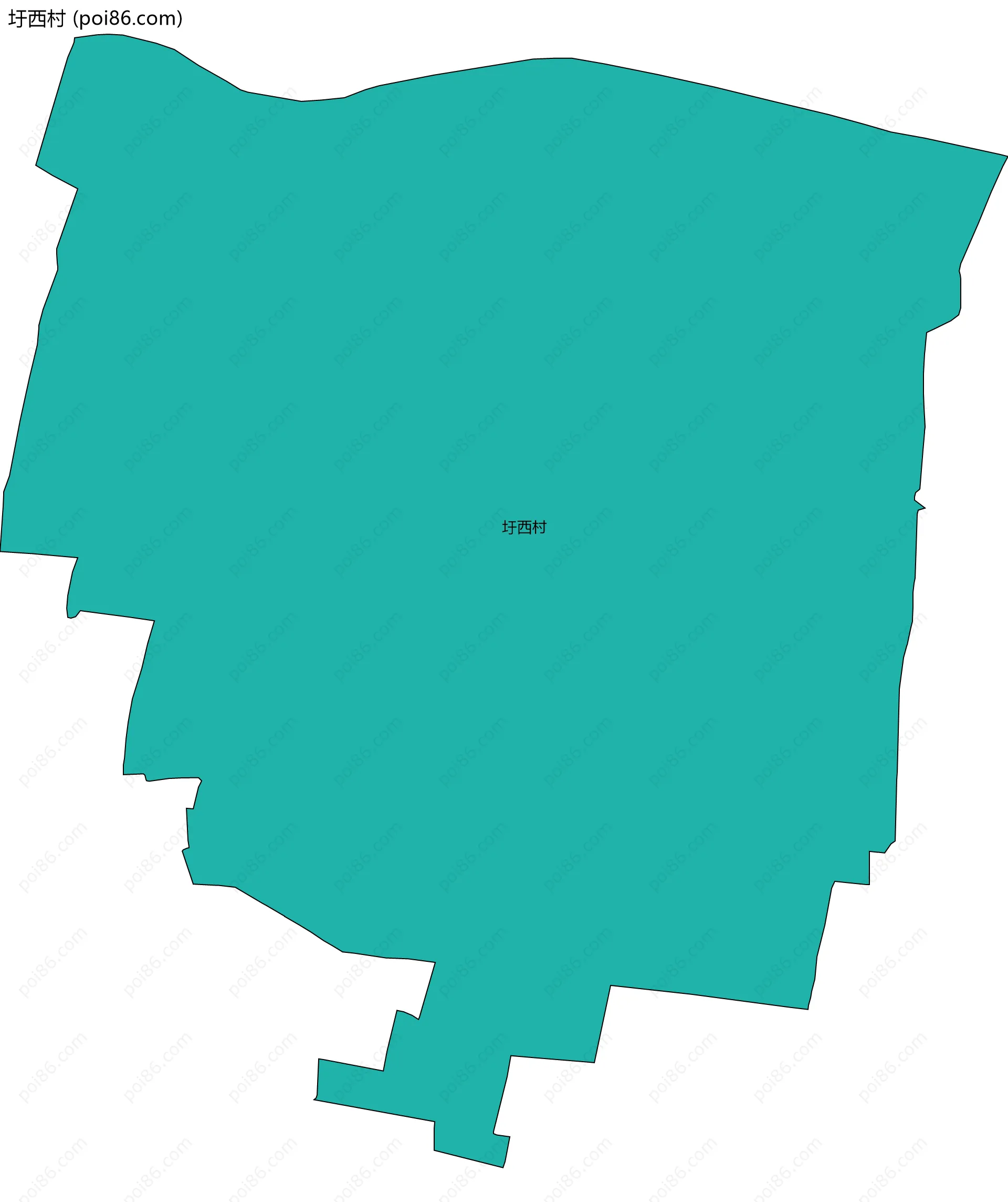 圩西村边界地图