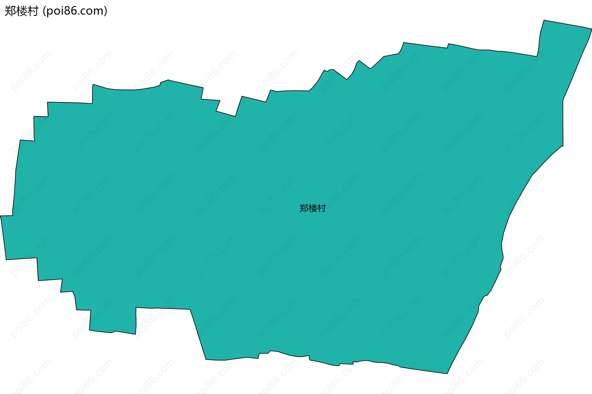 郑楼村边界地图
