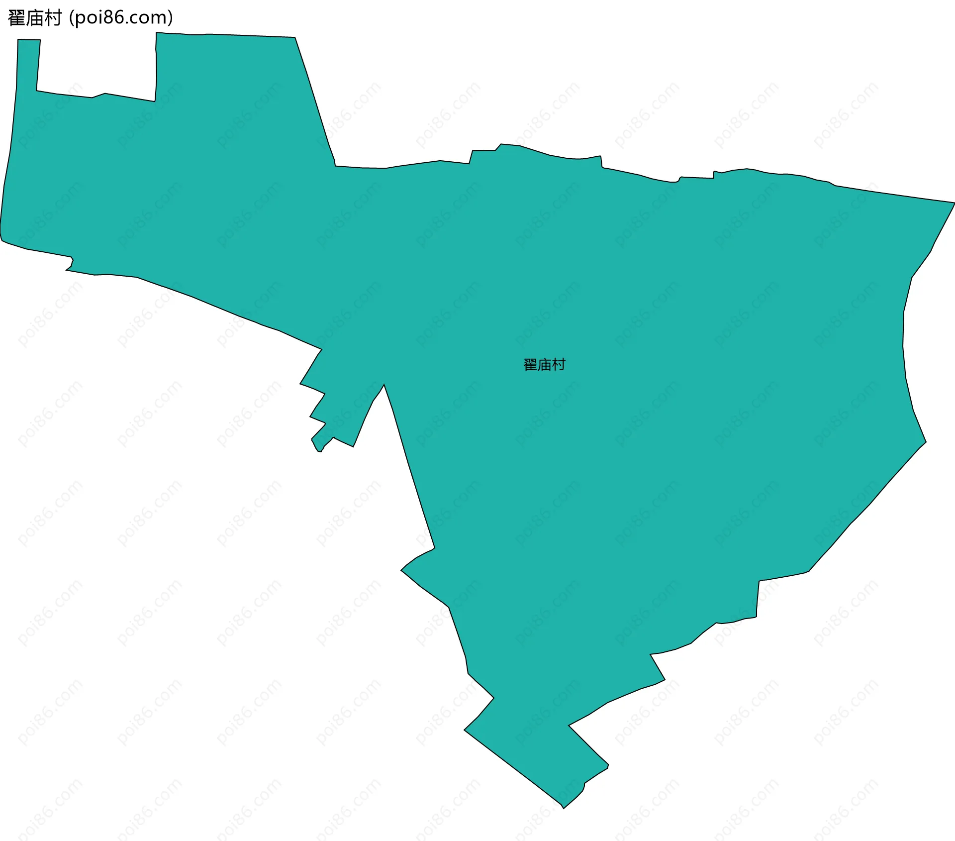 翟庙村边界地图