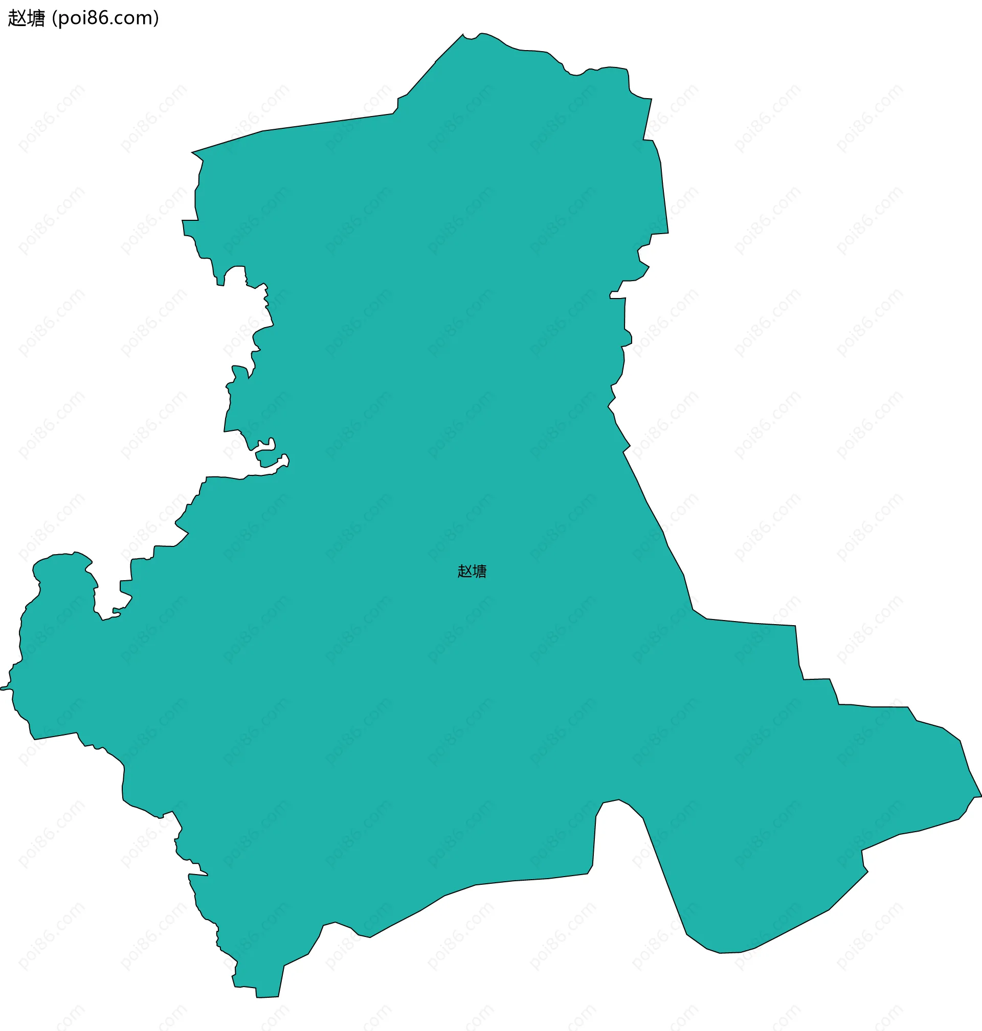 赵塘边界地图