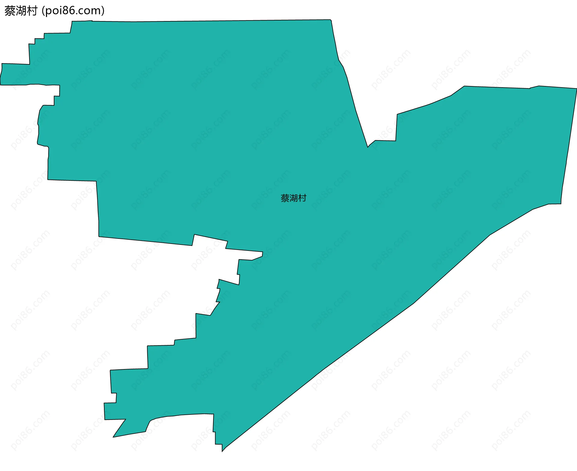 蔡湖村边界地图