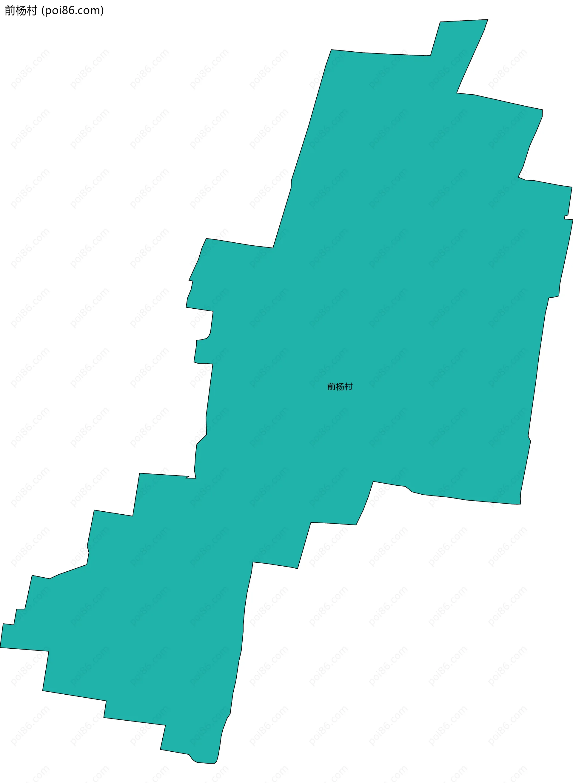前杨村边界地图