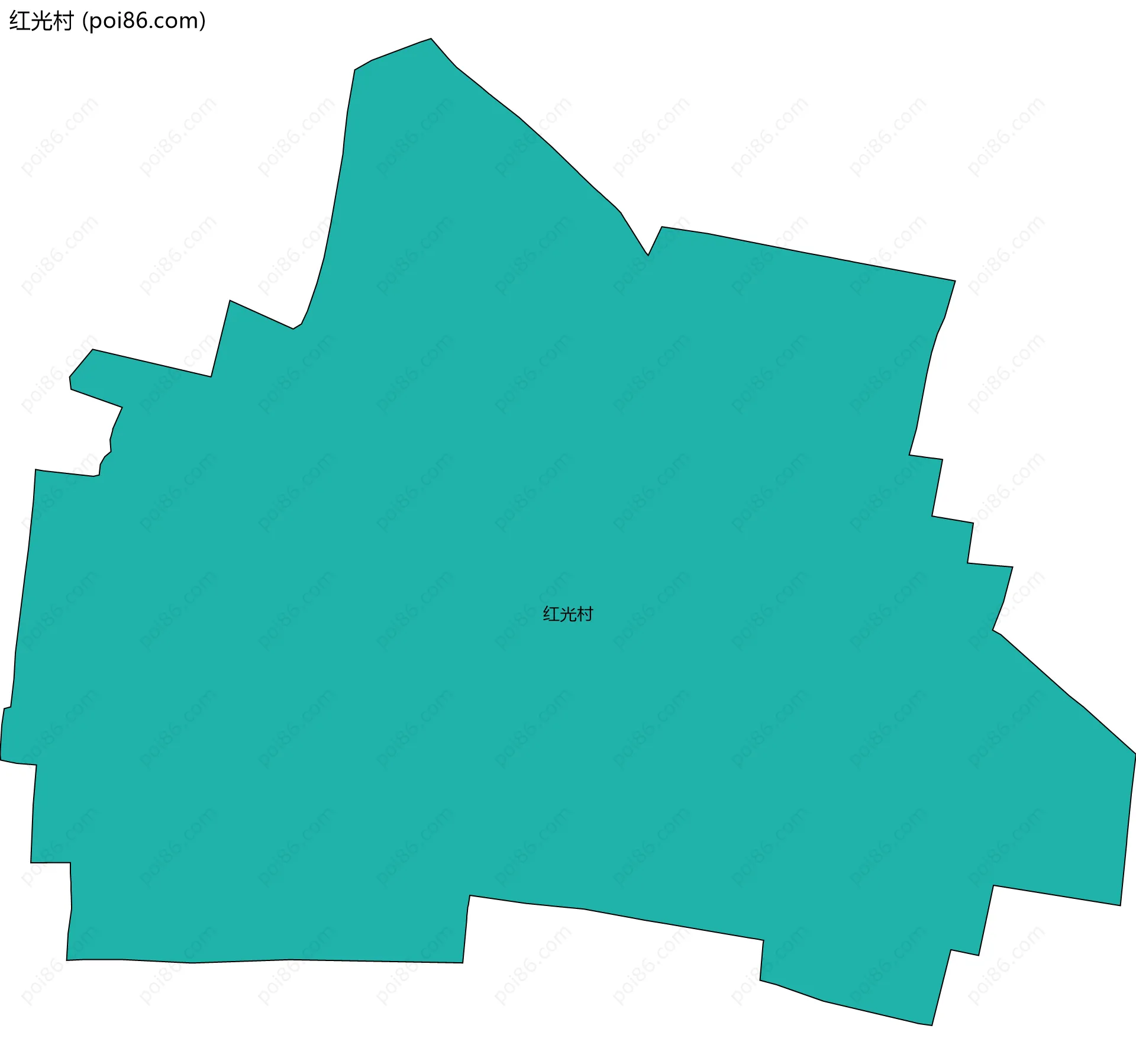红光村边界地图