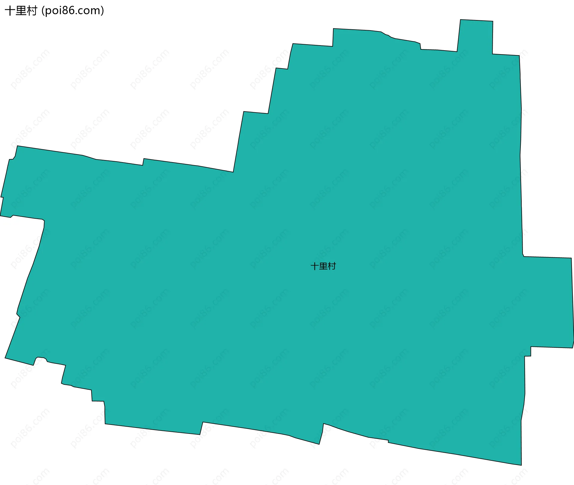 十里村边界地图