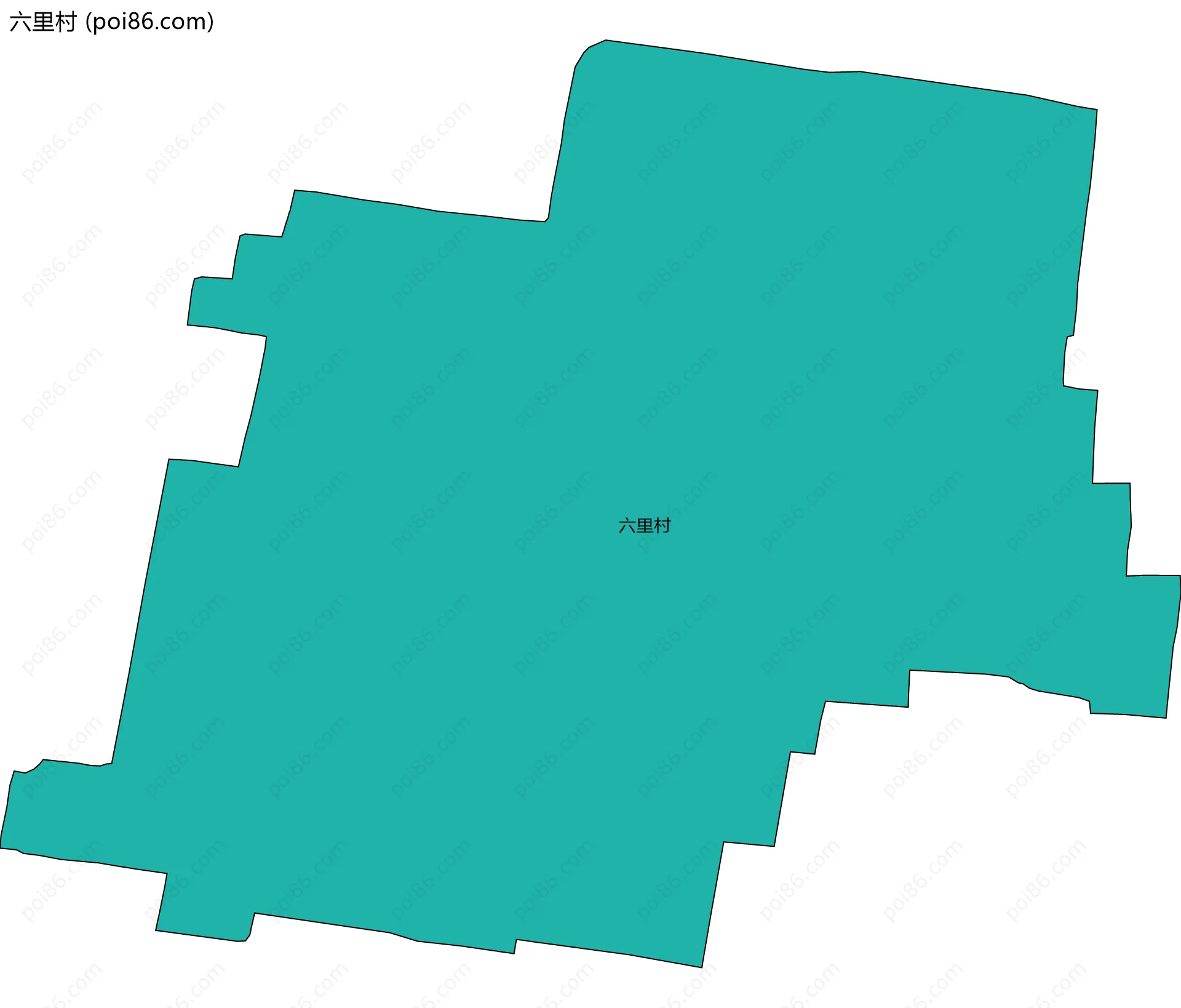 六里村边界地图