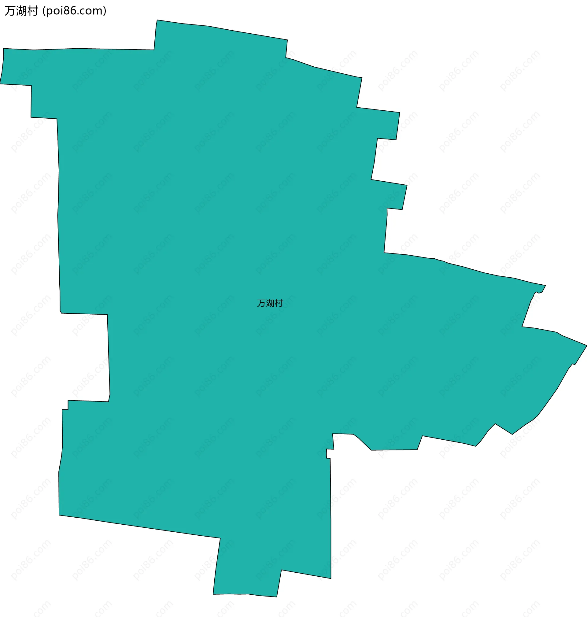 万湖村边界地图