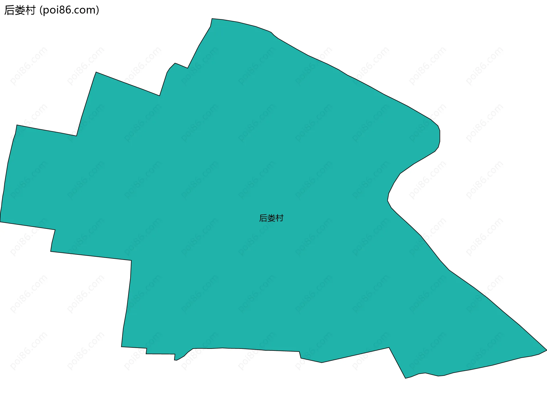 后娄村边界地图