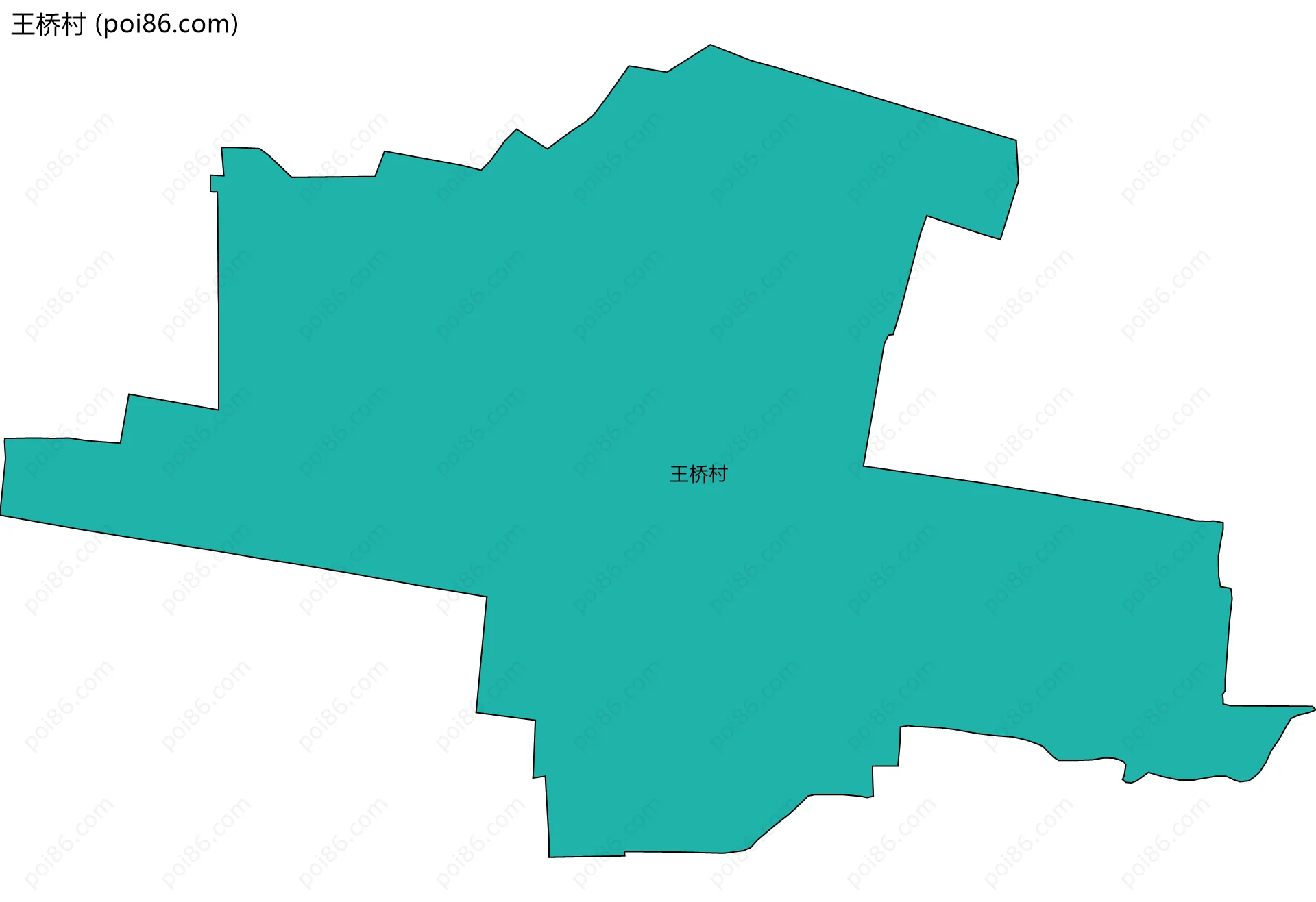 王桥村边界地图