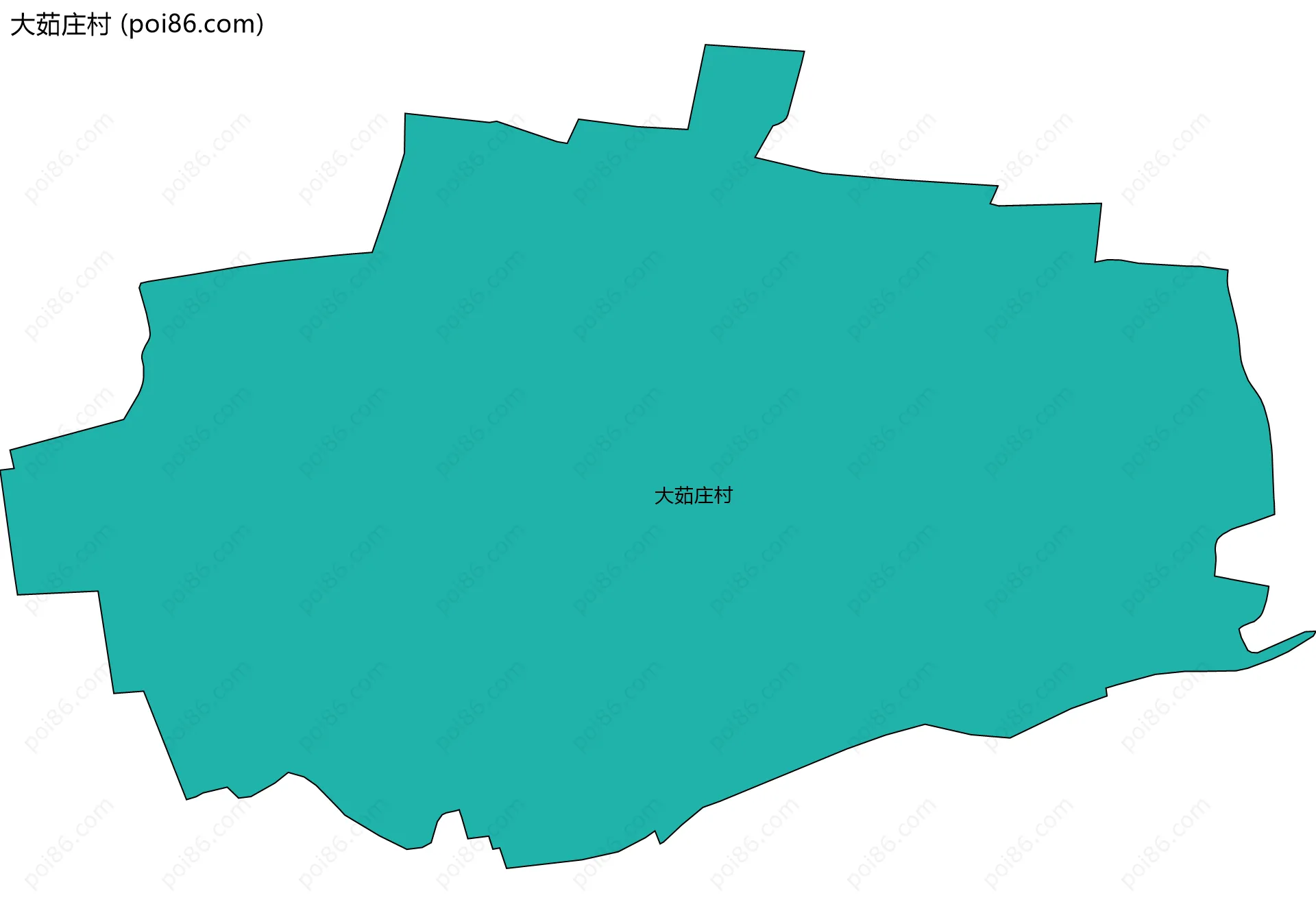 大茹庄村边界地图