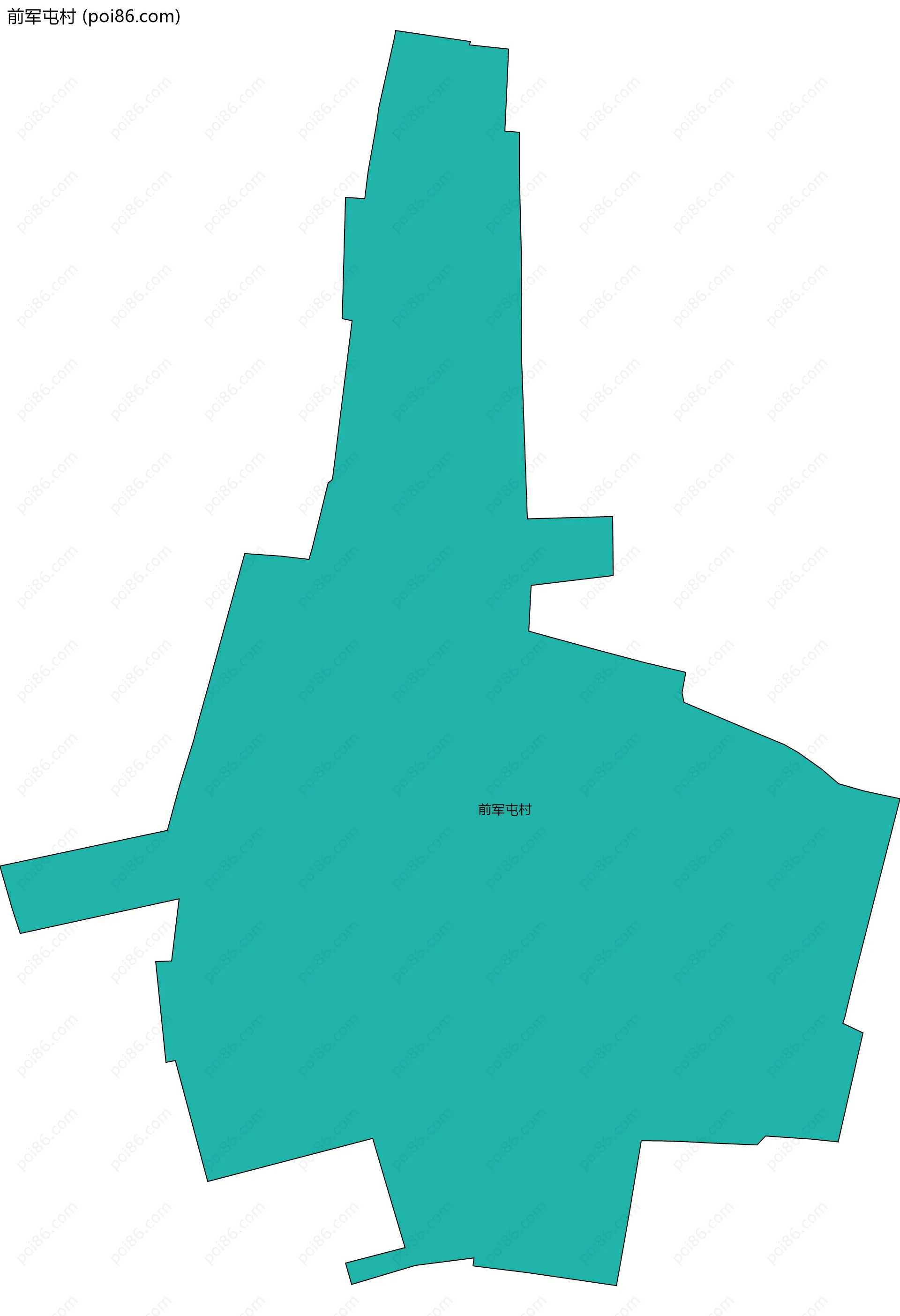 前军屯村边界地图