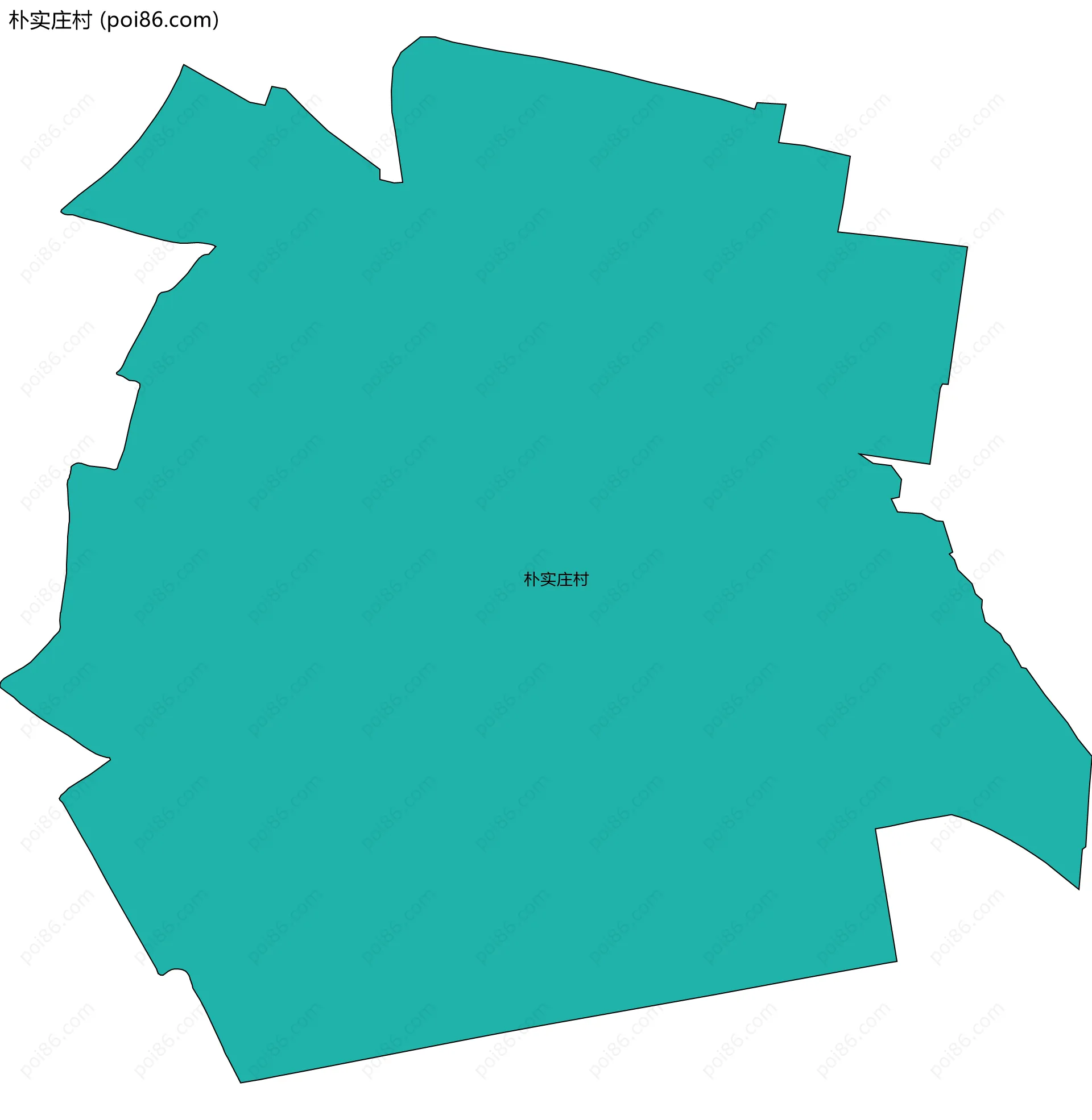 朴实庄村边界地图