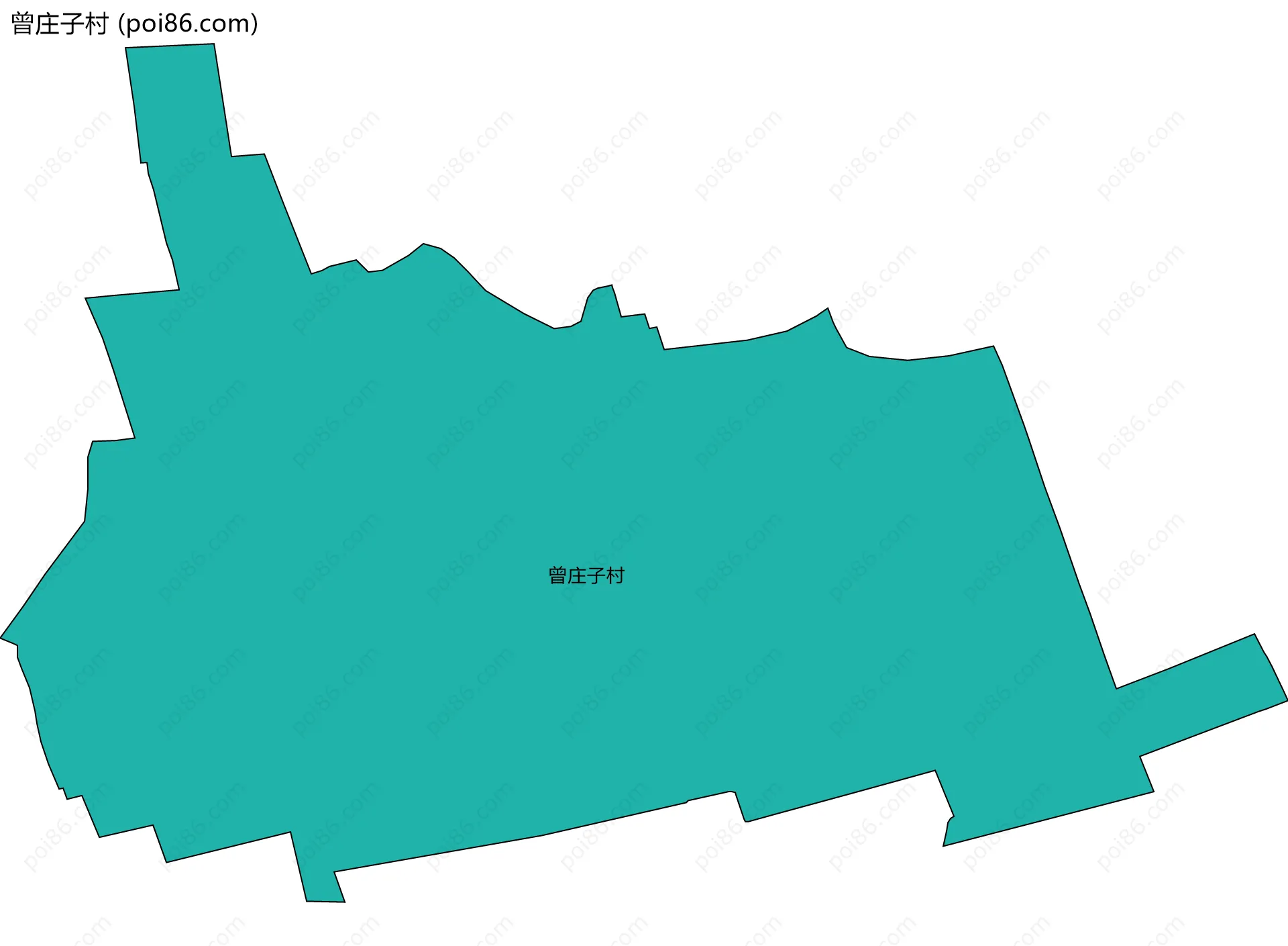 曾庄子村边界地图