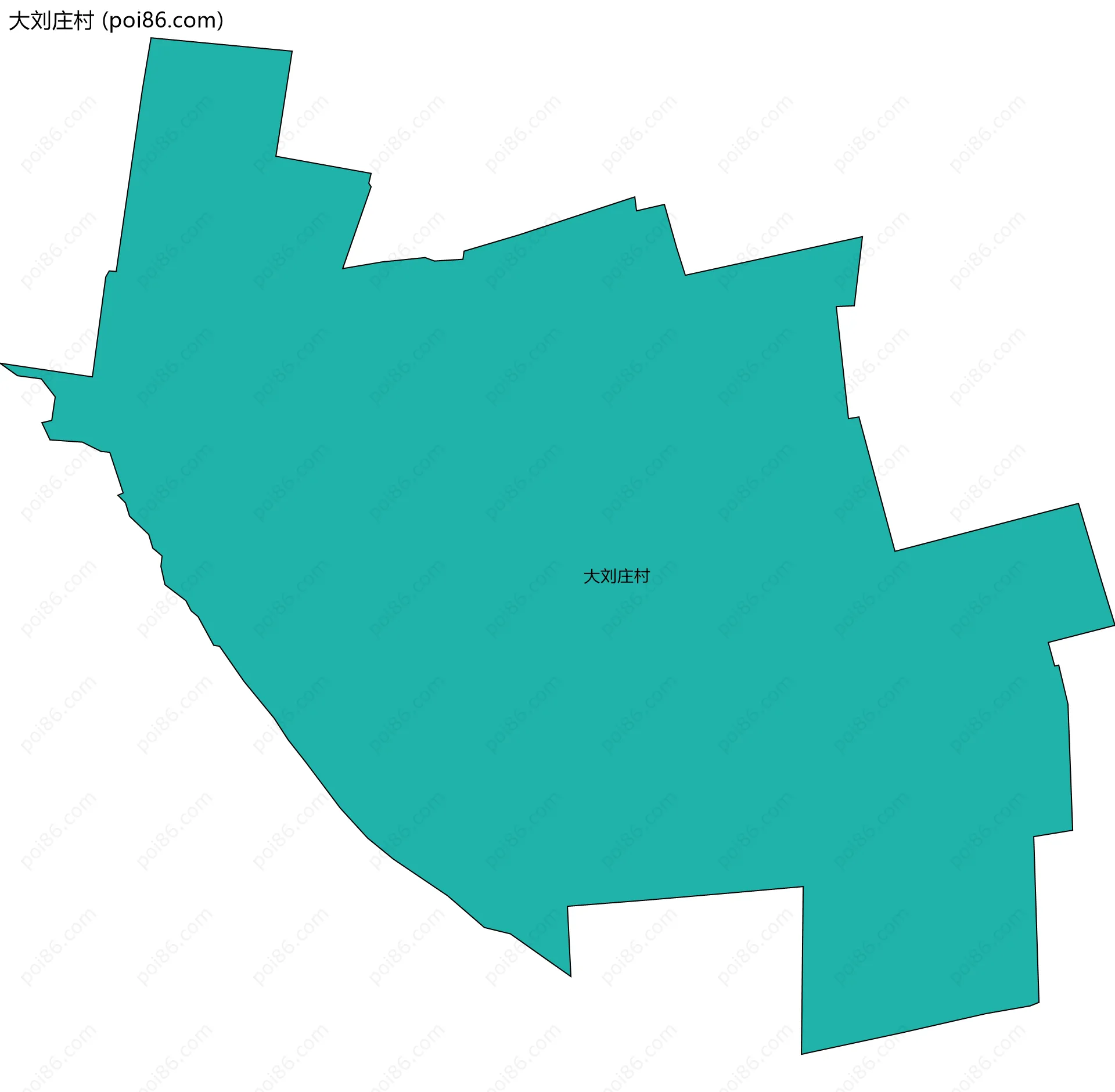 大刘庄村边界地图