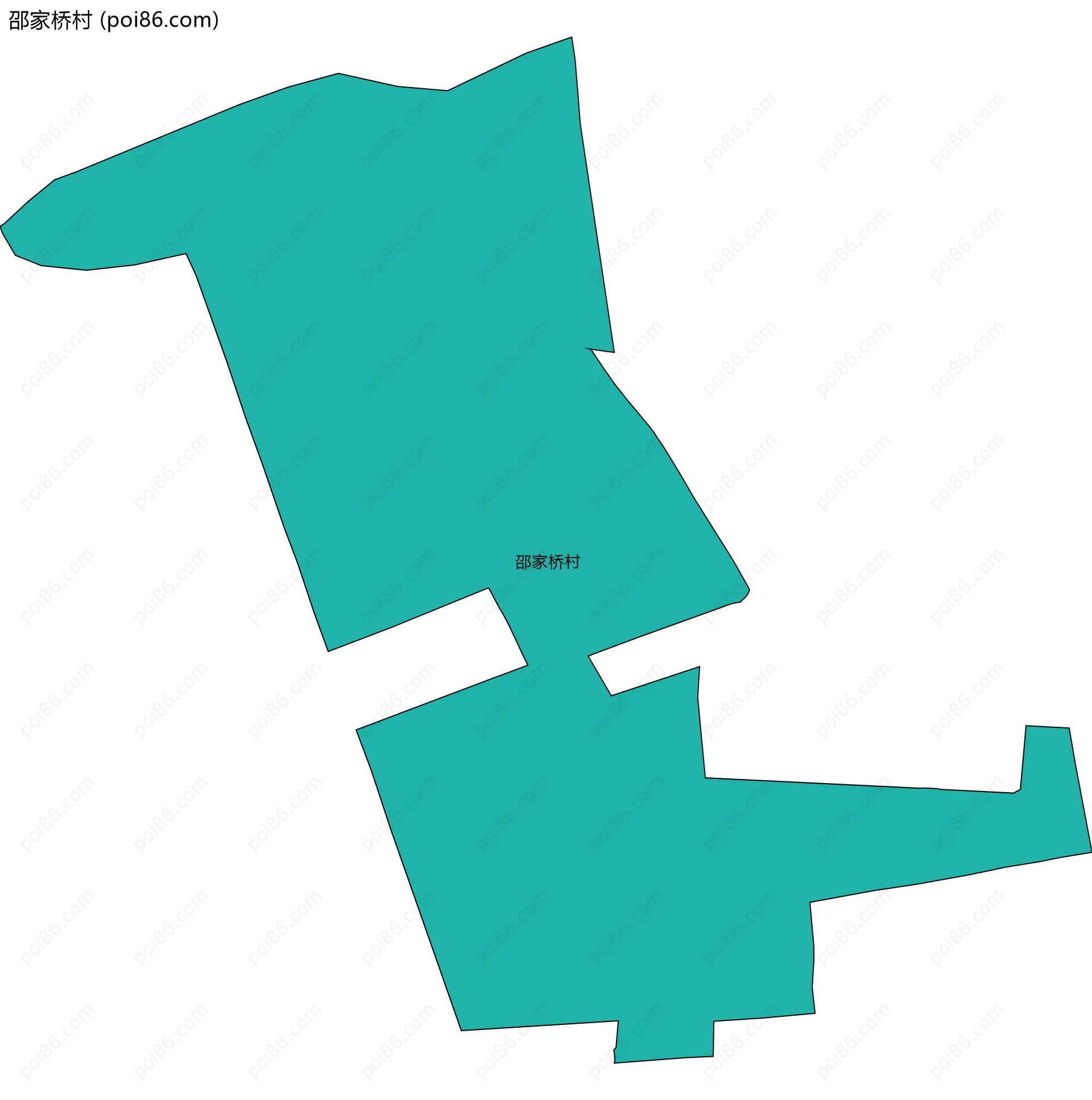 邵家桥村边界地图