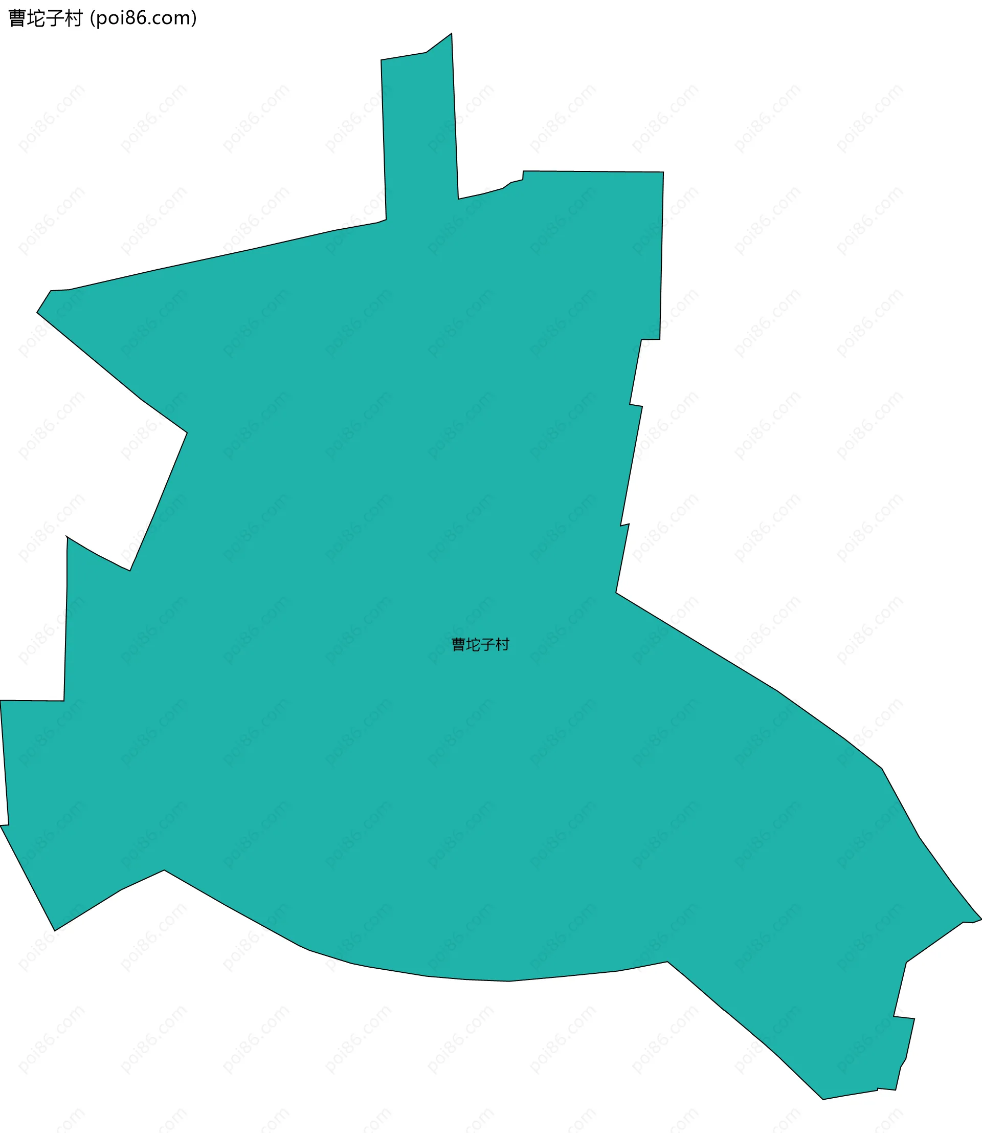 曹坨子村边界地图