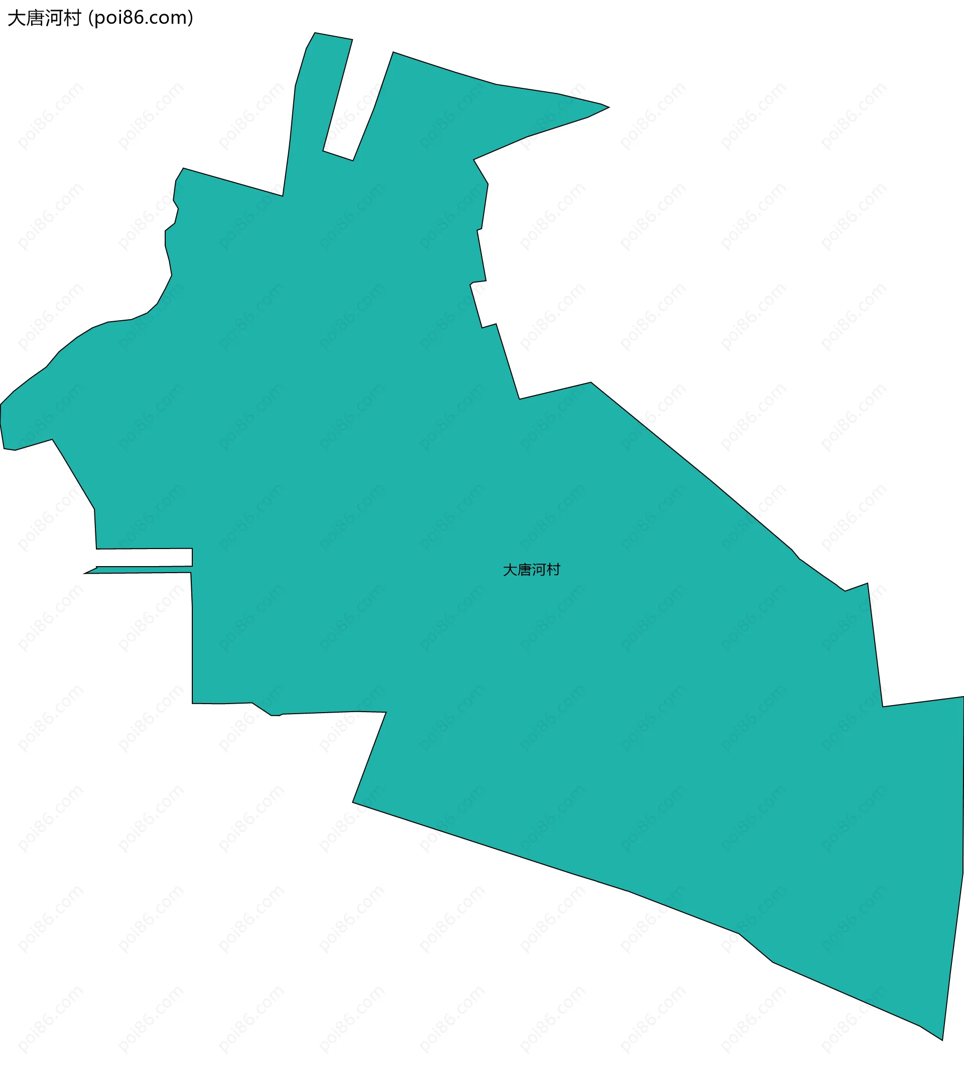大唐河村边界地图