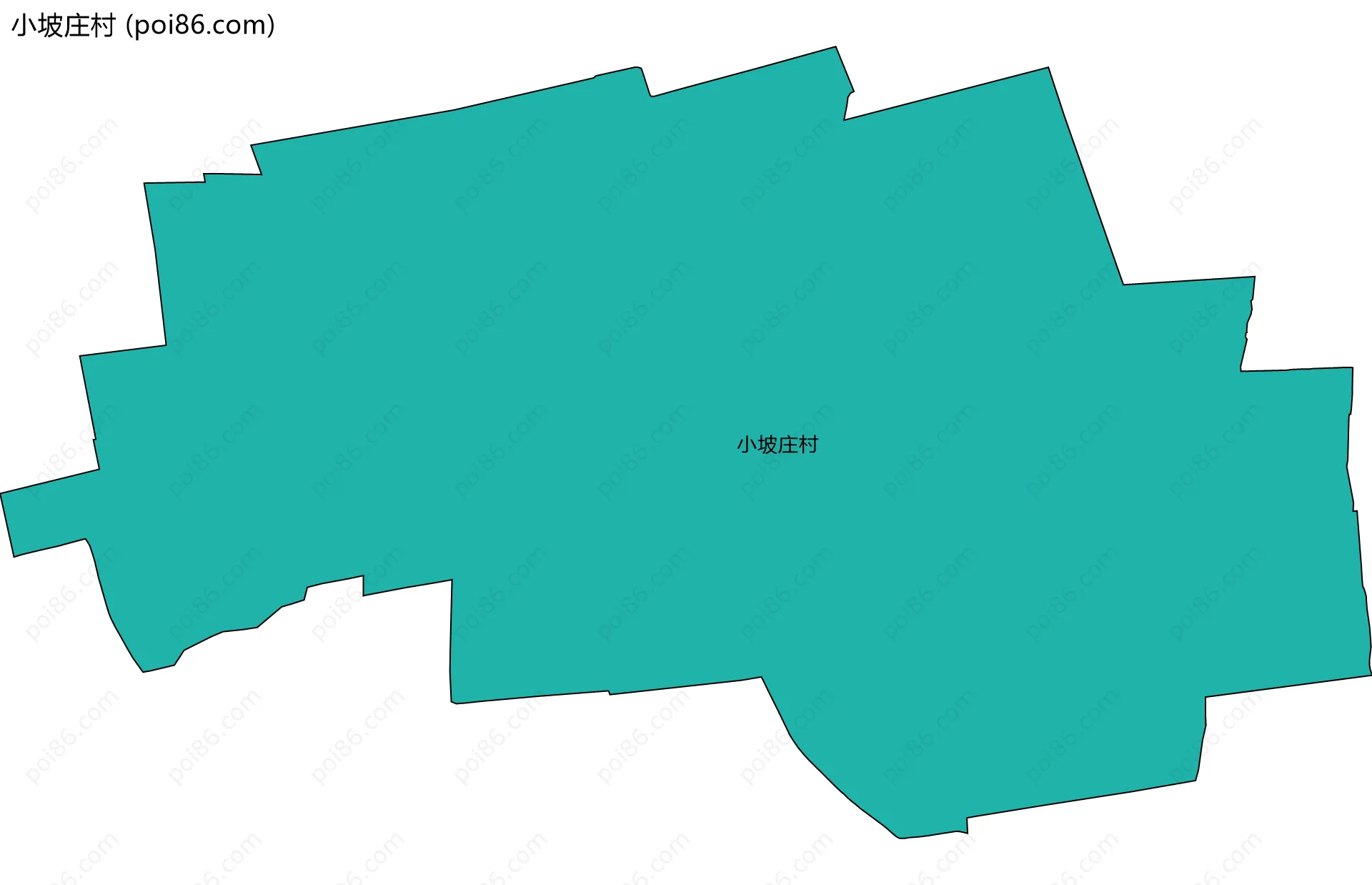 小坡庄村边界地图