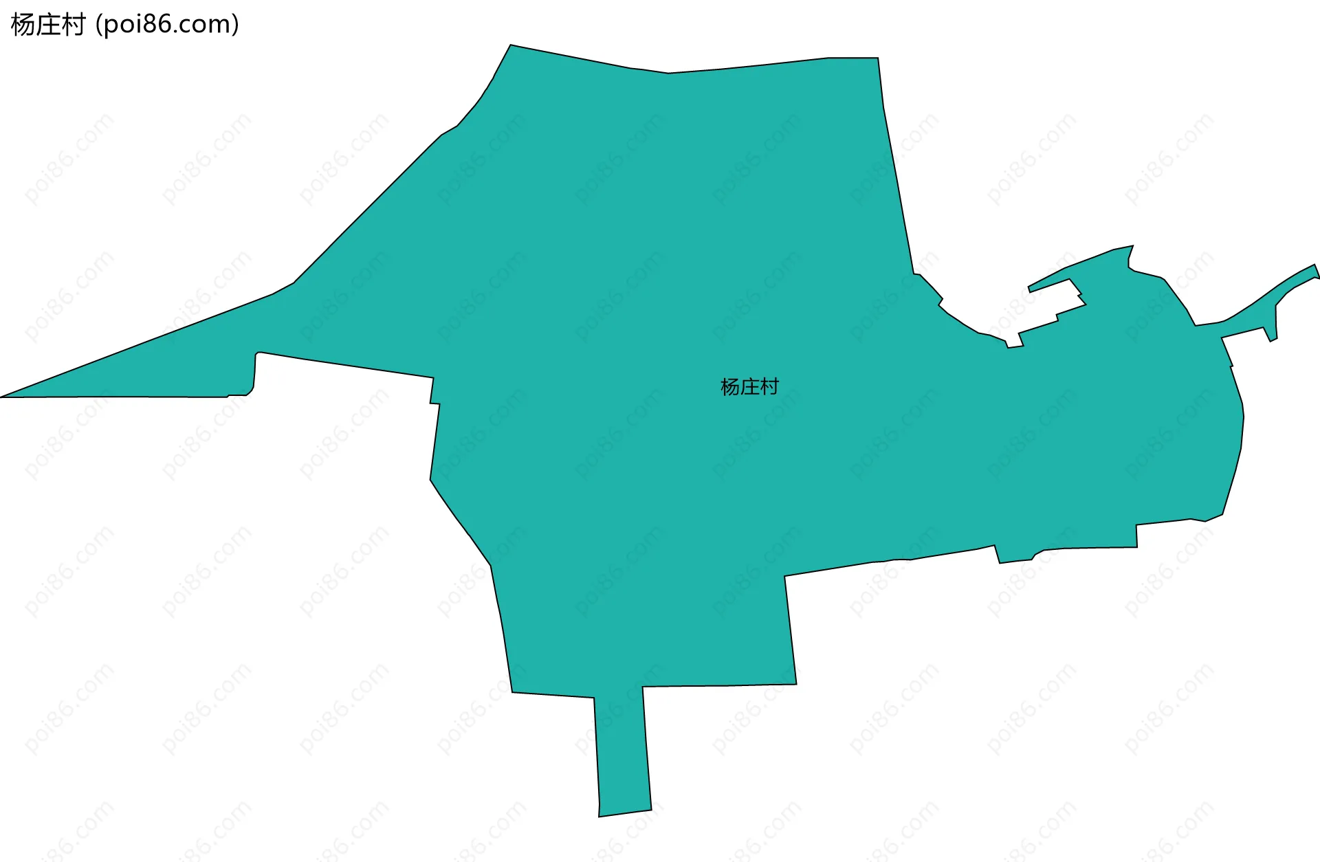 杨庄村边界地图