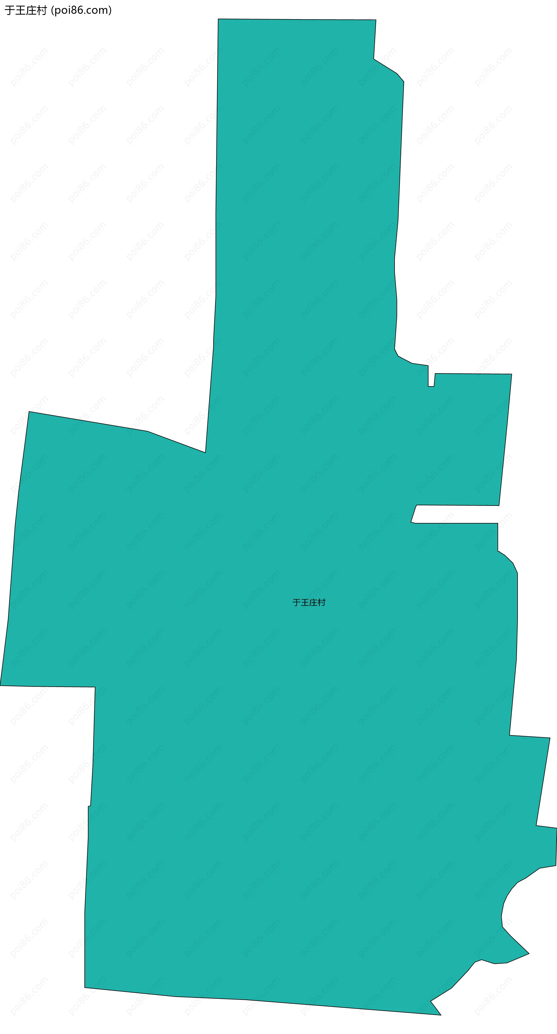 于王庄村边界地图