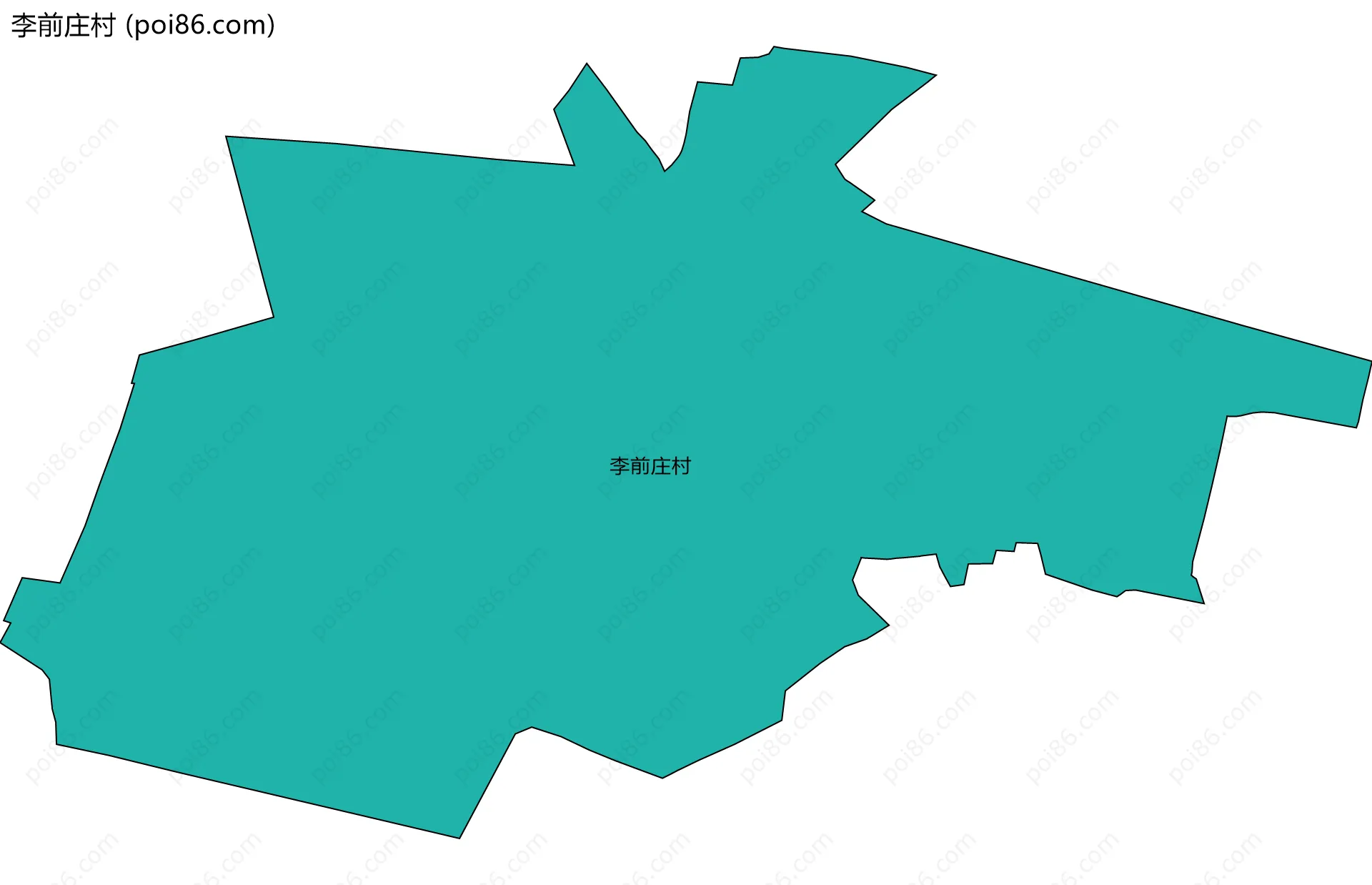 李前庄村边界地图