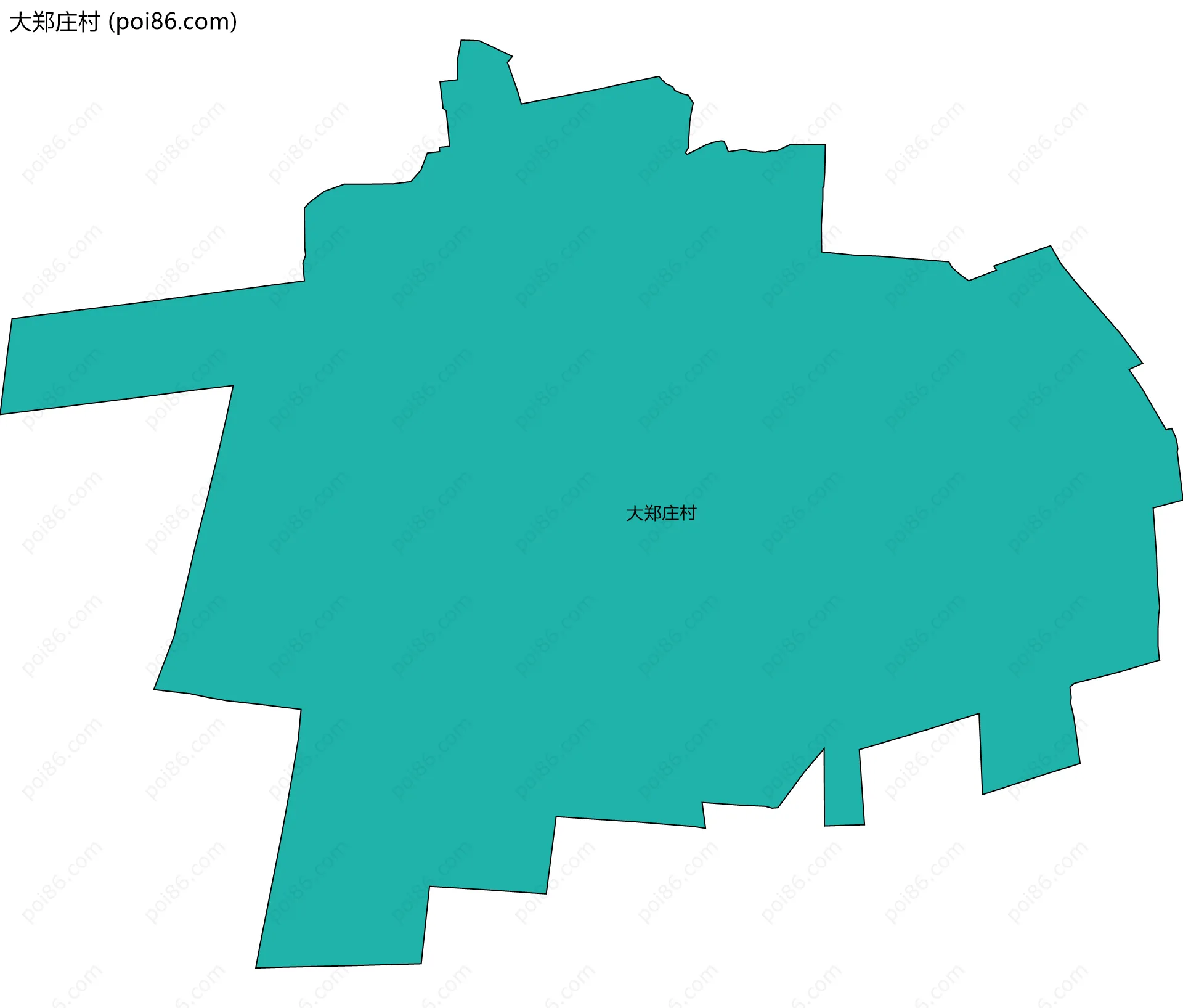 大郑庄村边界地图