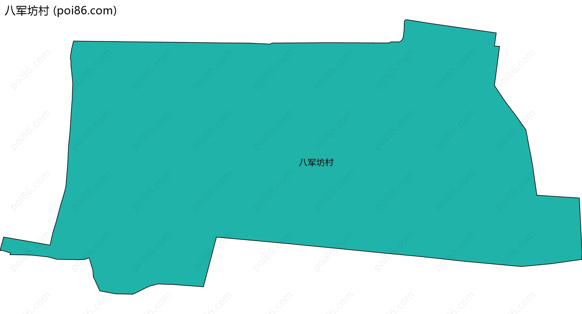 八军坊村边界地图