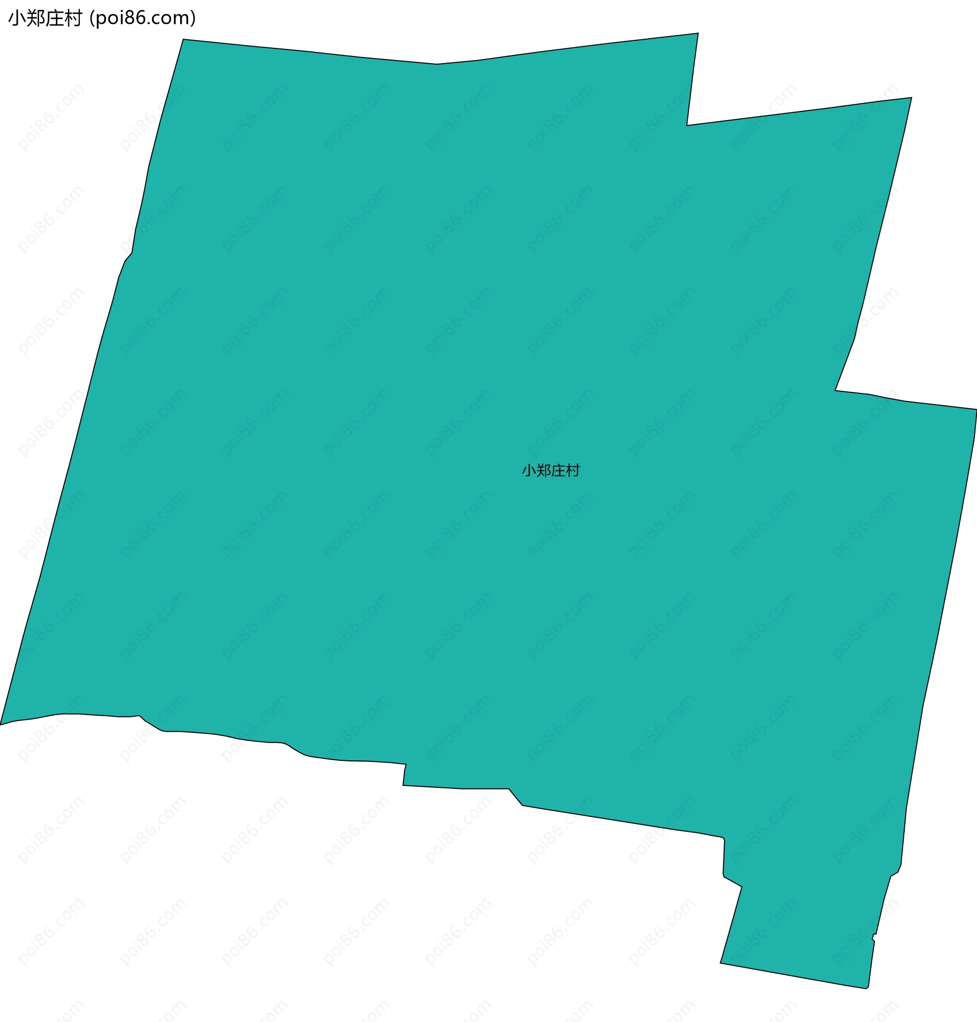 小郑庄村边界地图
