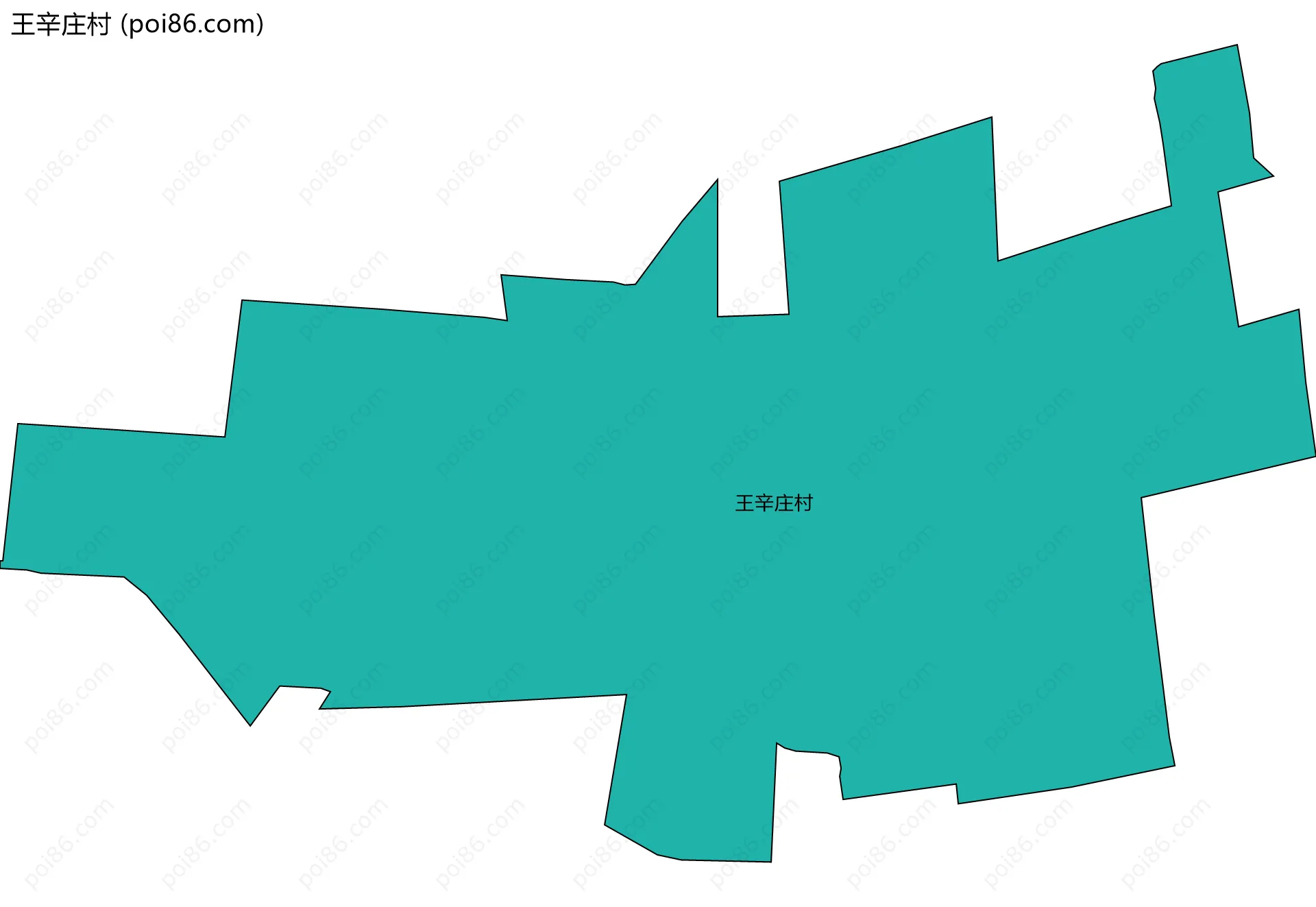 王辛庄村边界地图