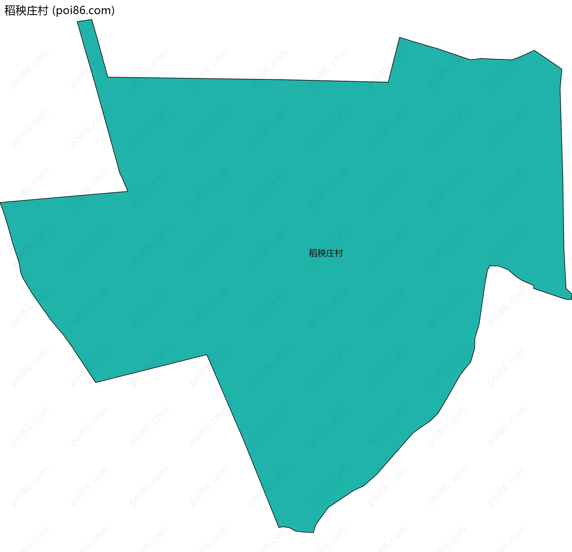 稻秧庄村边界地图