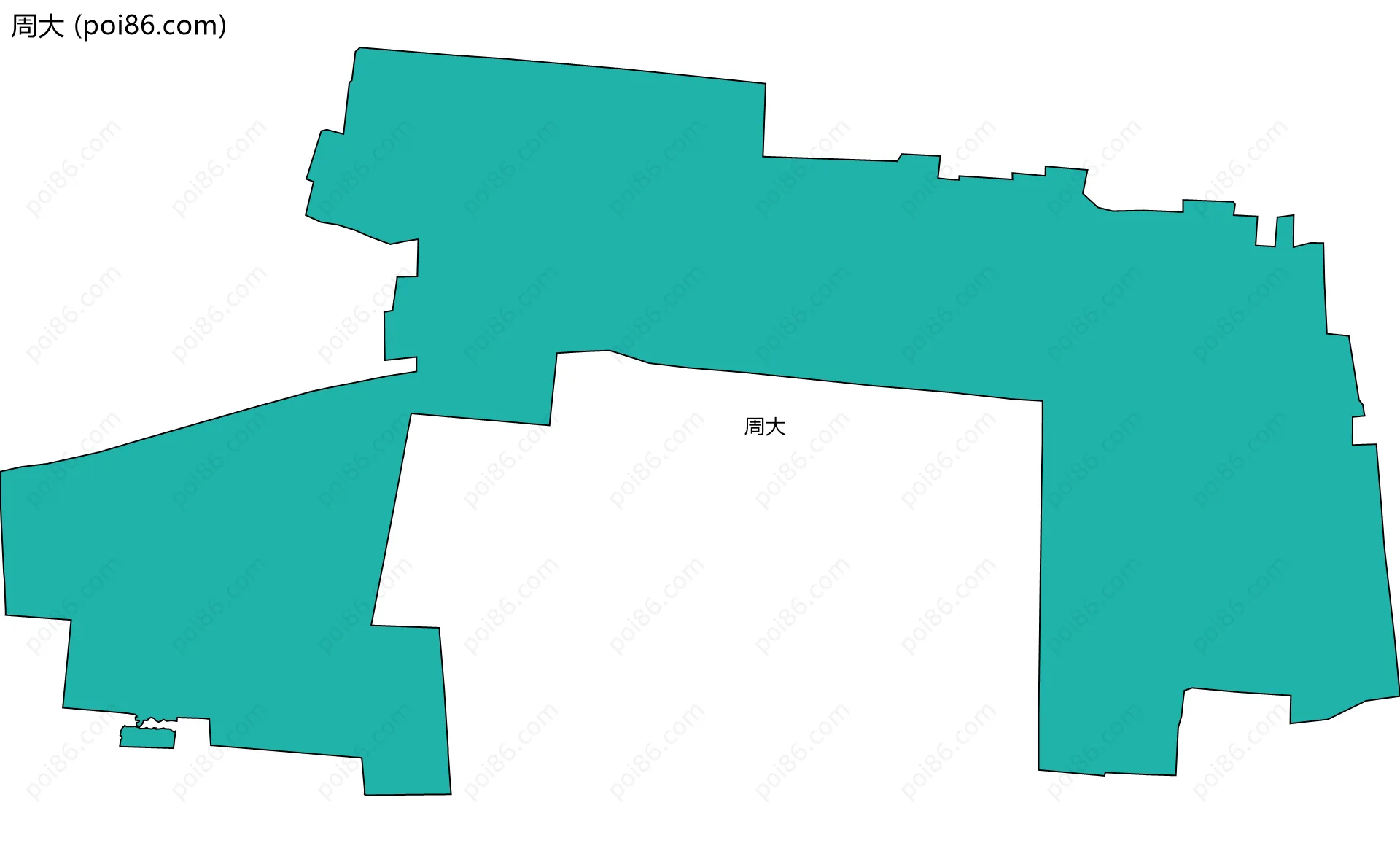 周大边界地图