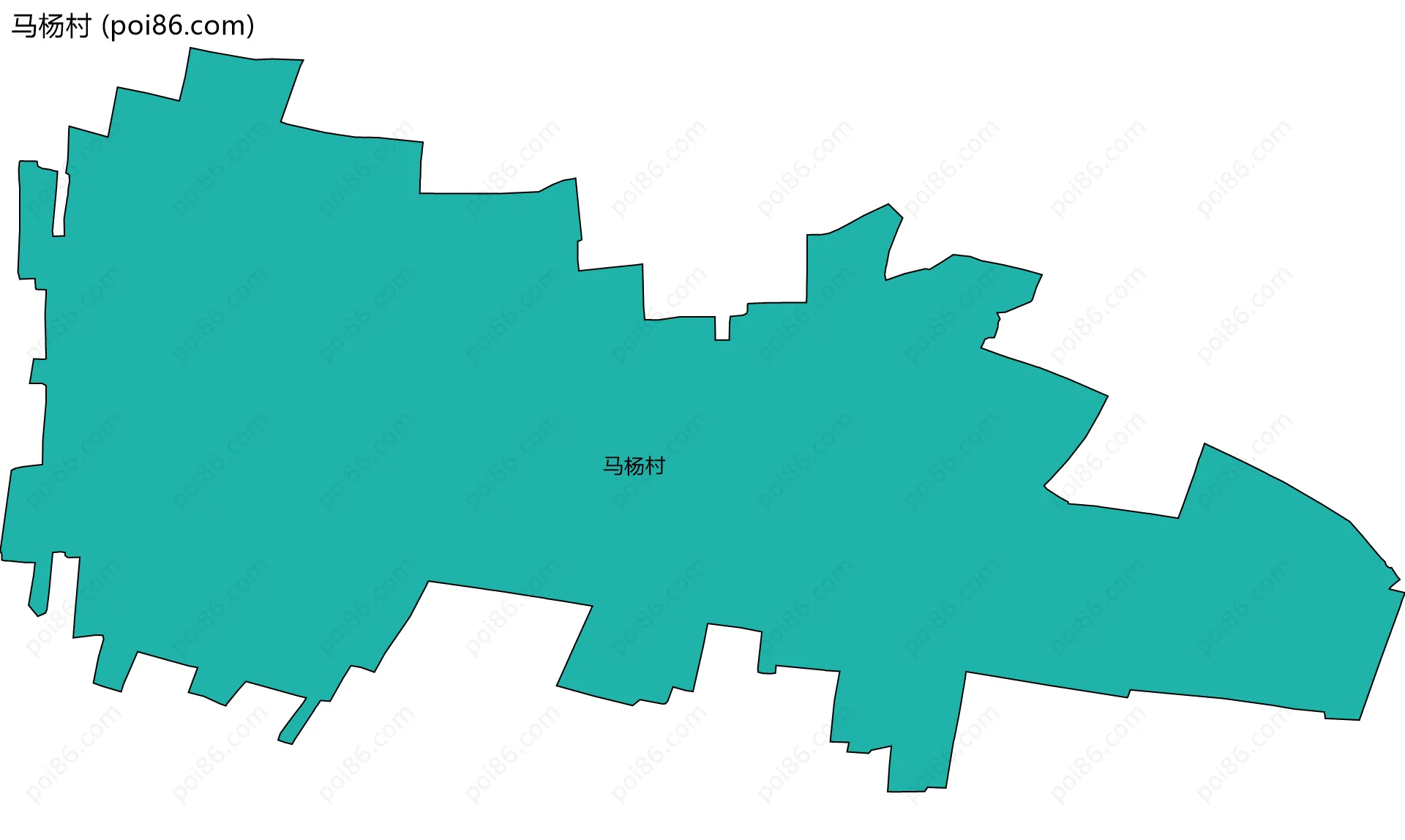 马杨村边界地图