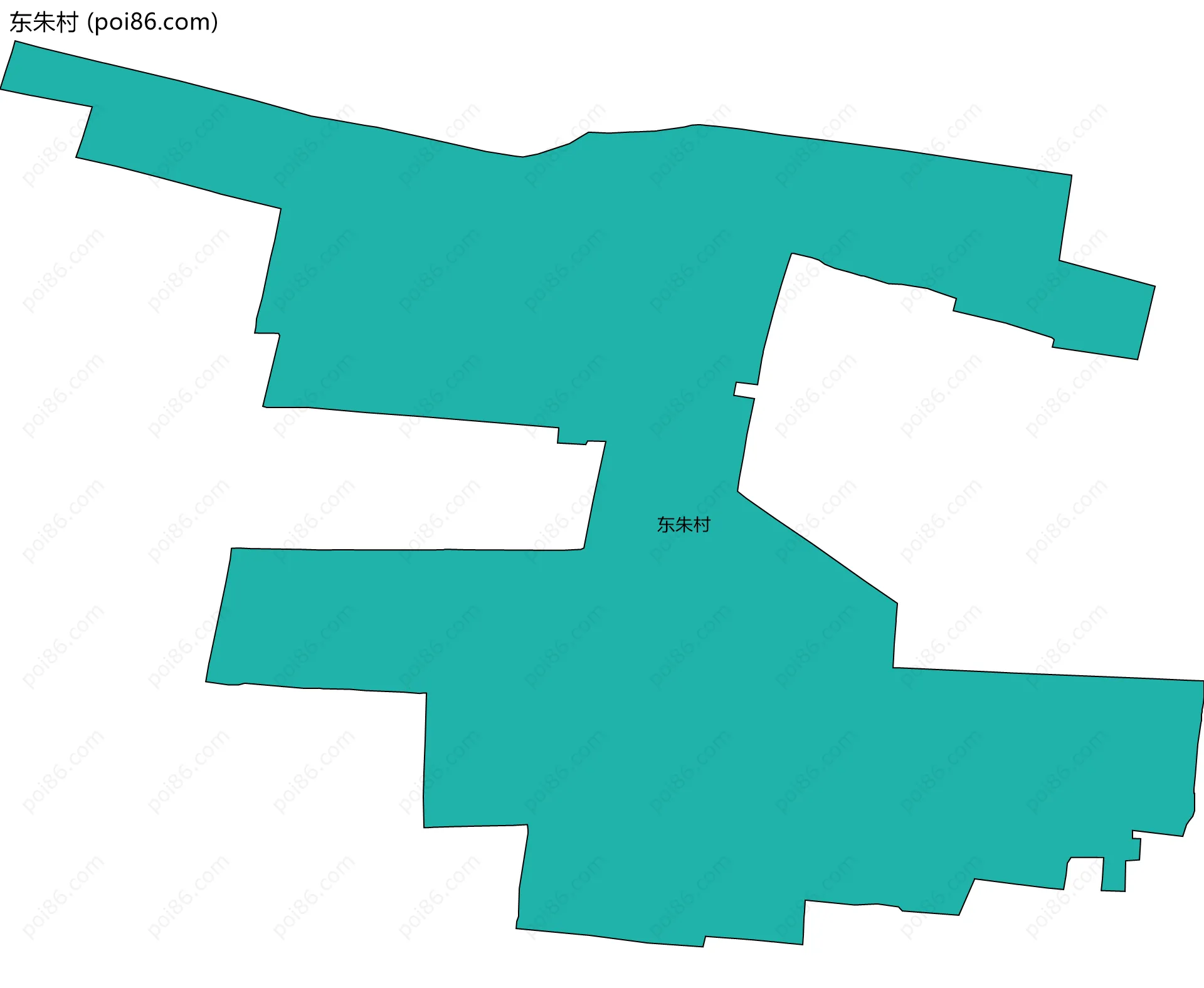 东朱村边界地图