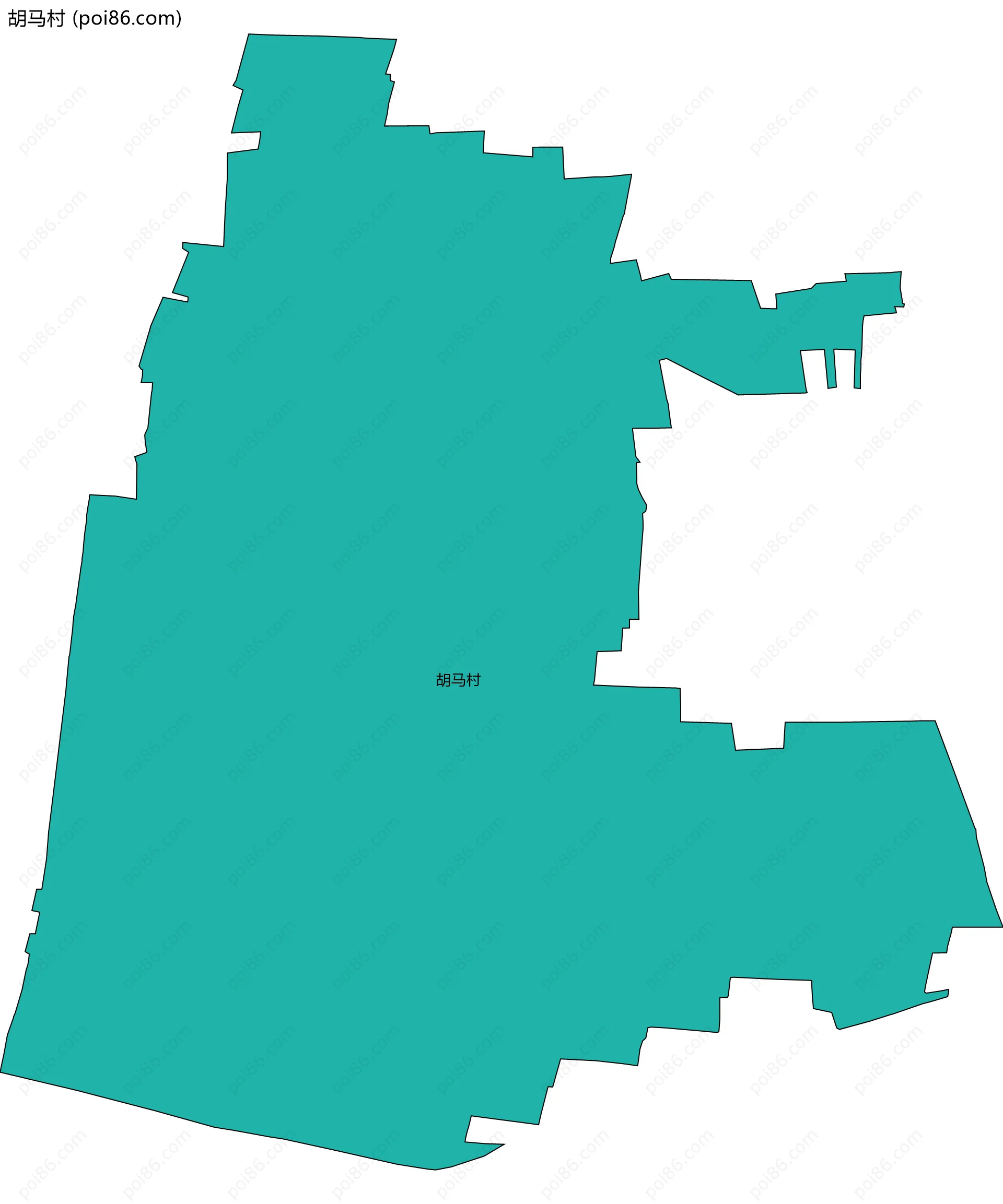 胡马村边界地图