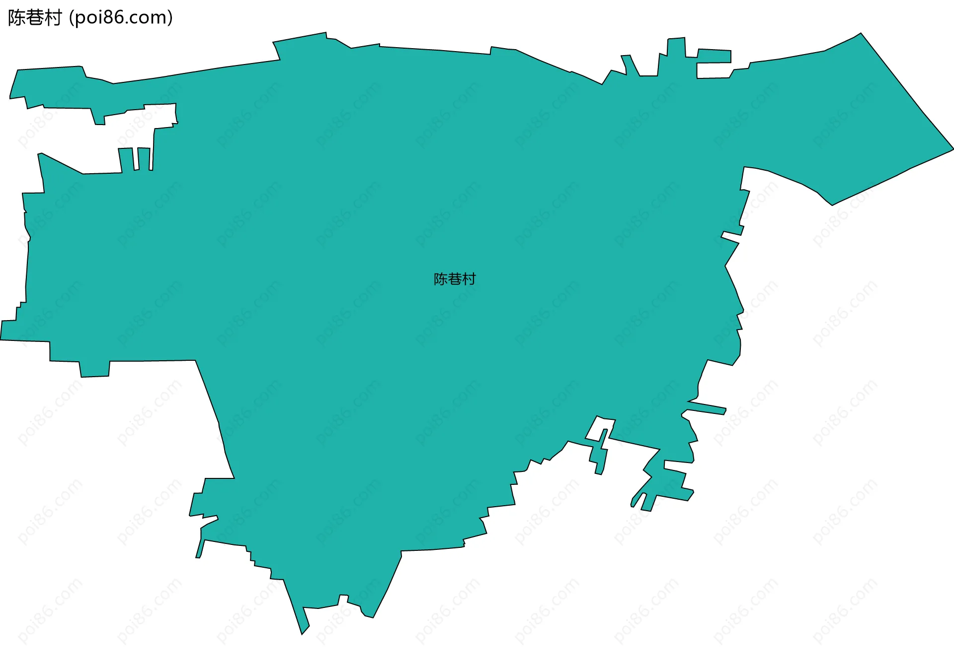 陈巷村边界地图
