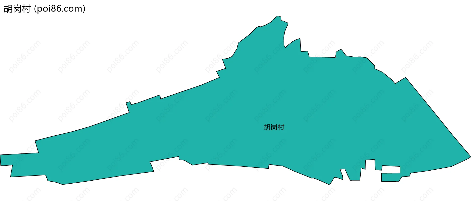 胡岗村边界地图