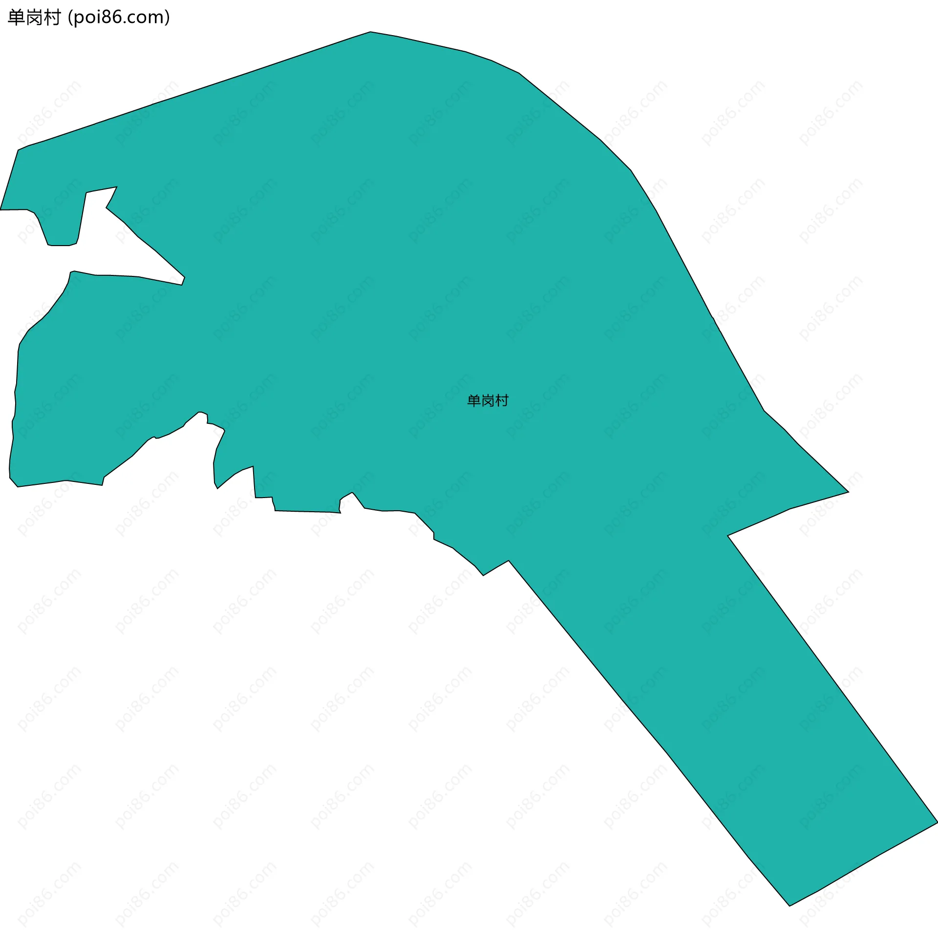 单岗村边界地图