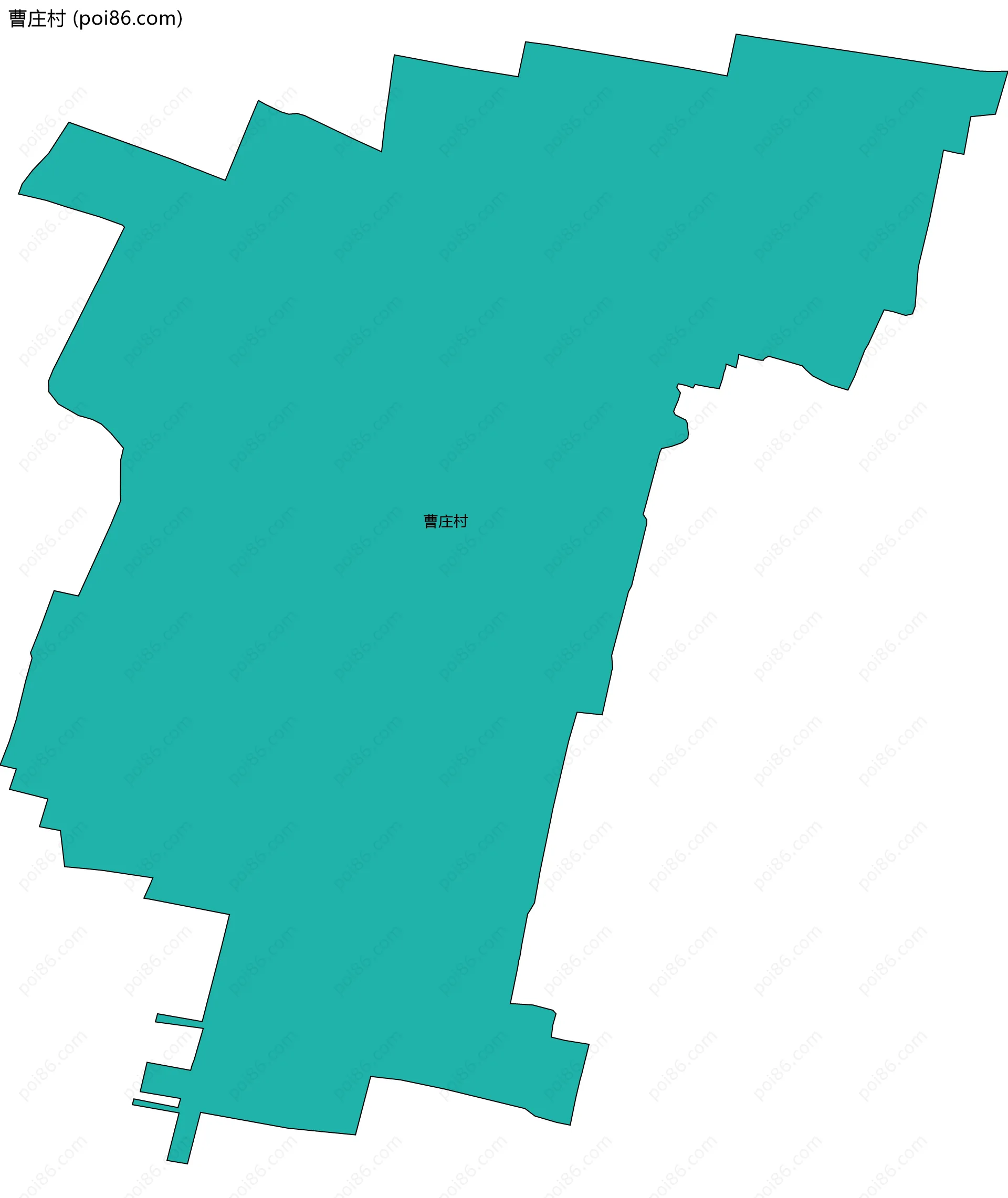 曹庄村边界地图