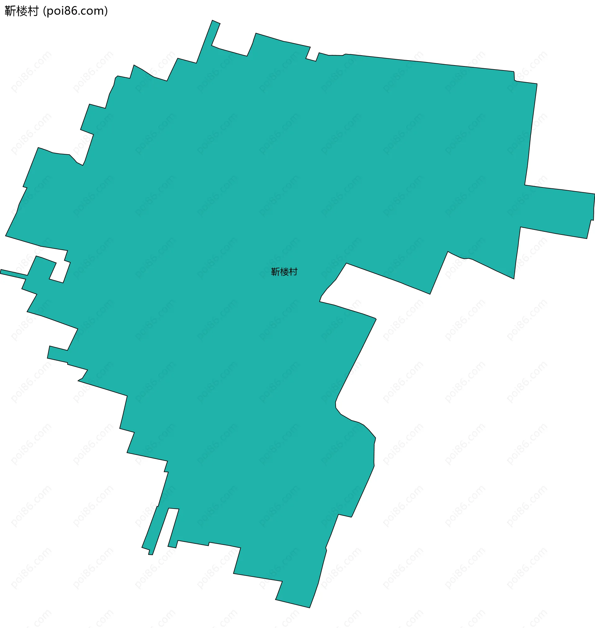 靳楼村边界地图