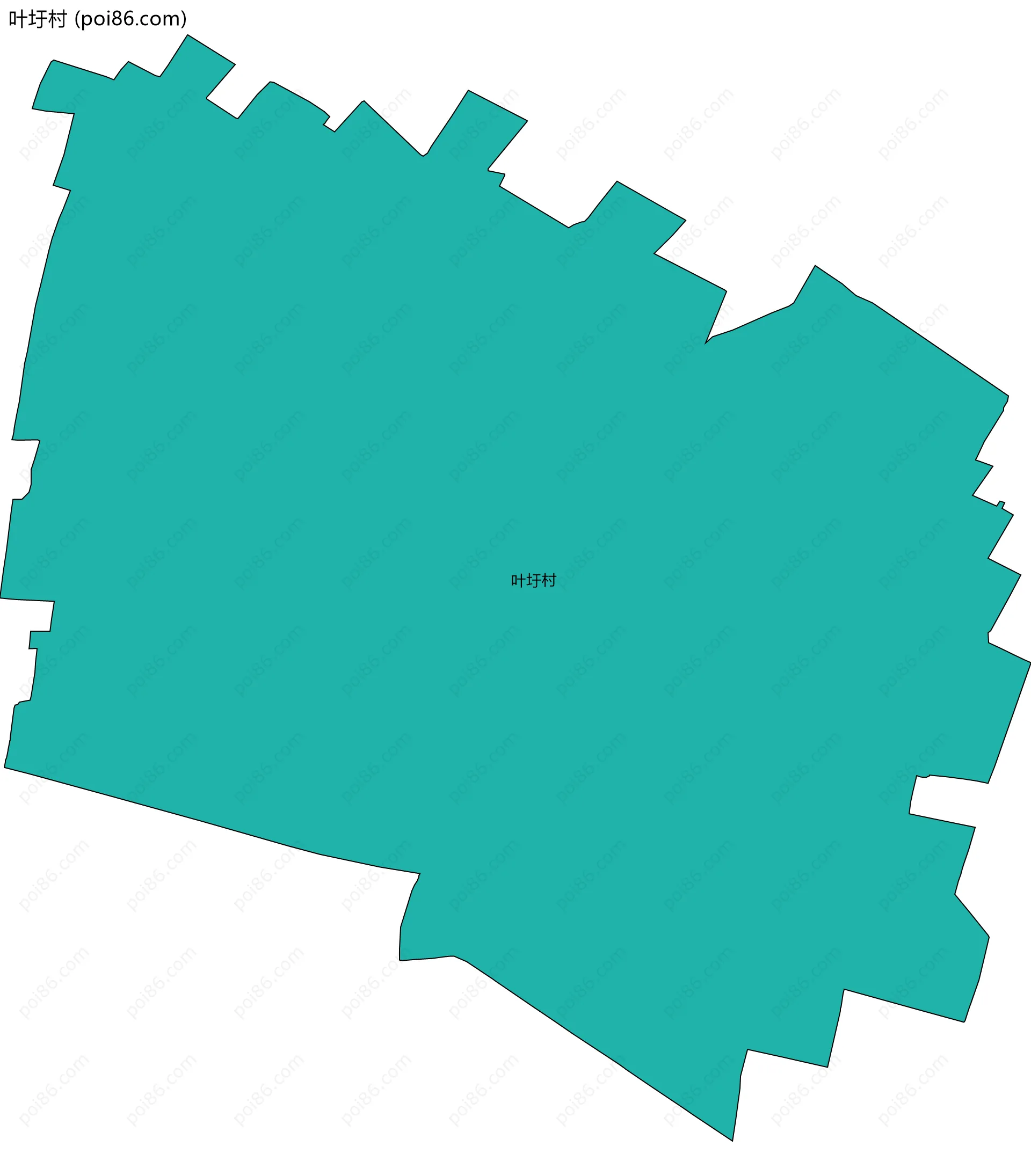 叶圩村边界地图