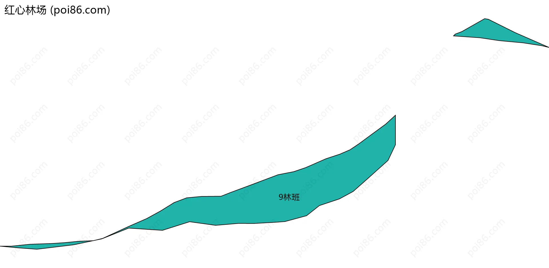 红心林场边界地图(五级行政区划)