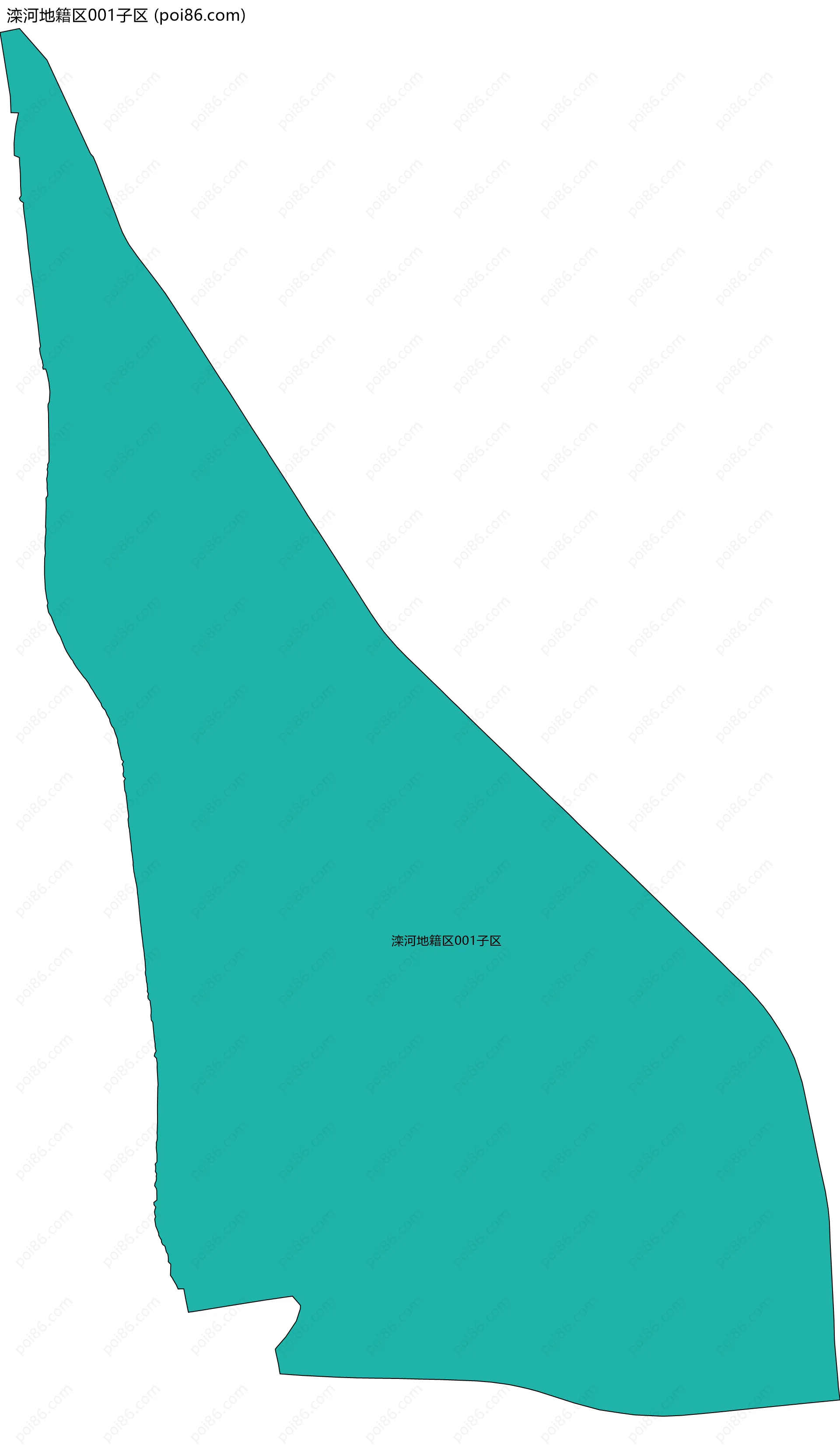 滦河地籍区001子区边界地图