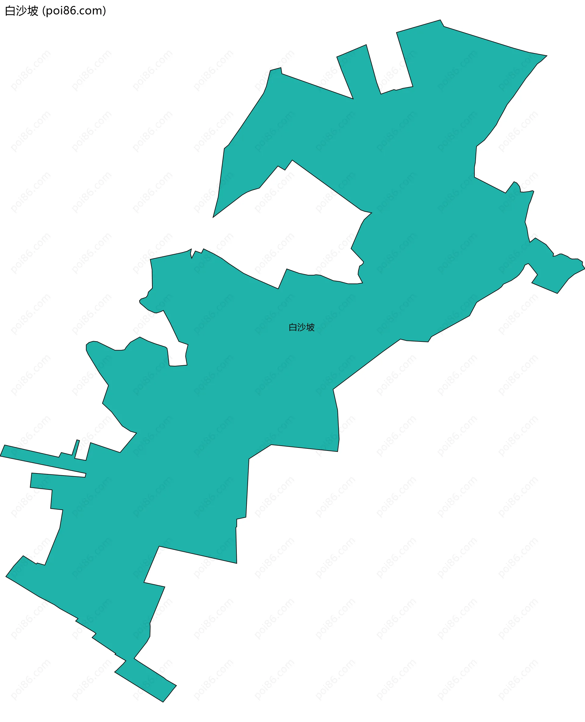 白沙坡边界地图