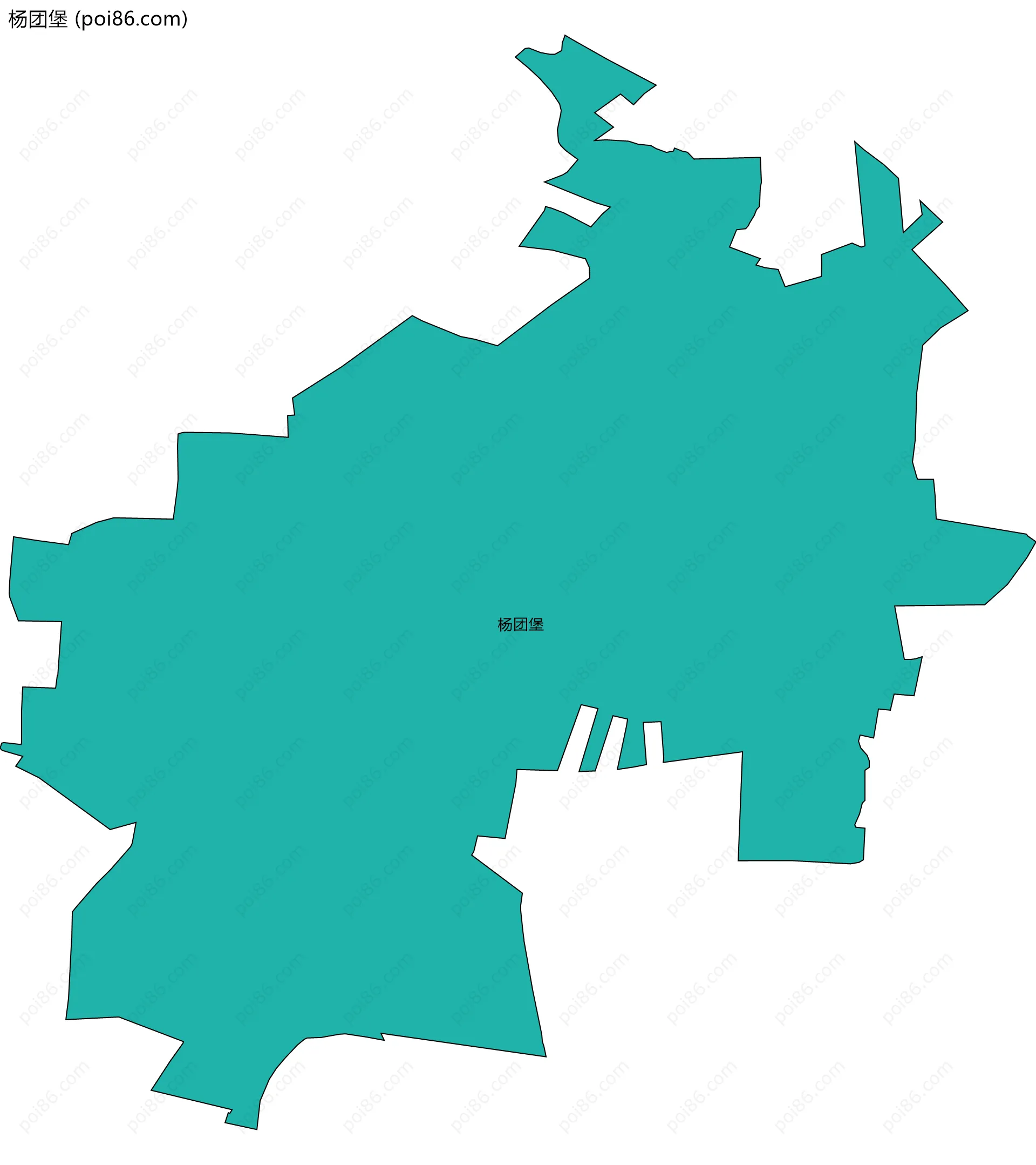 杨团堡边界地图