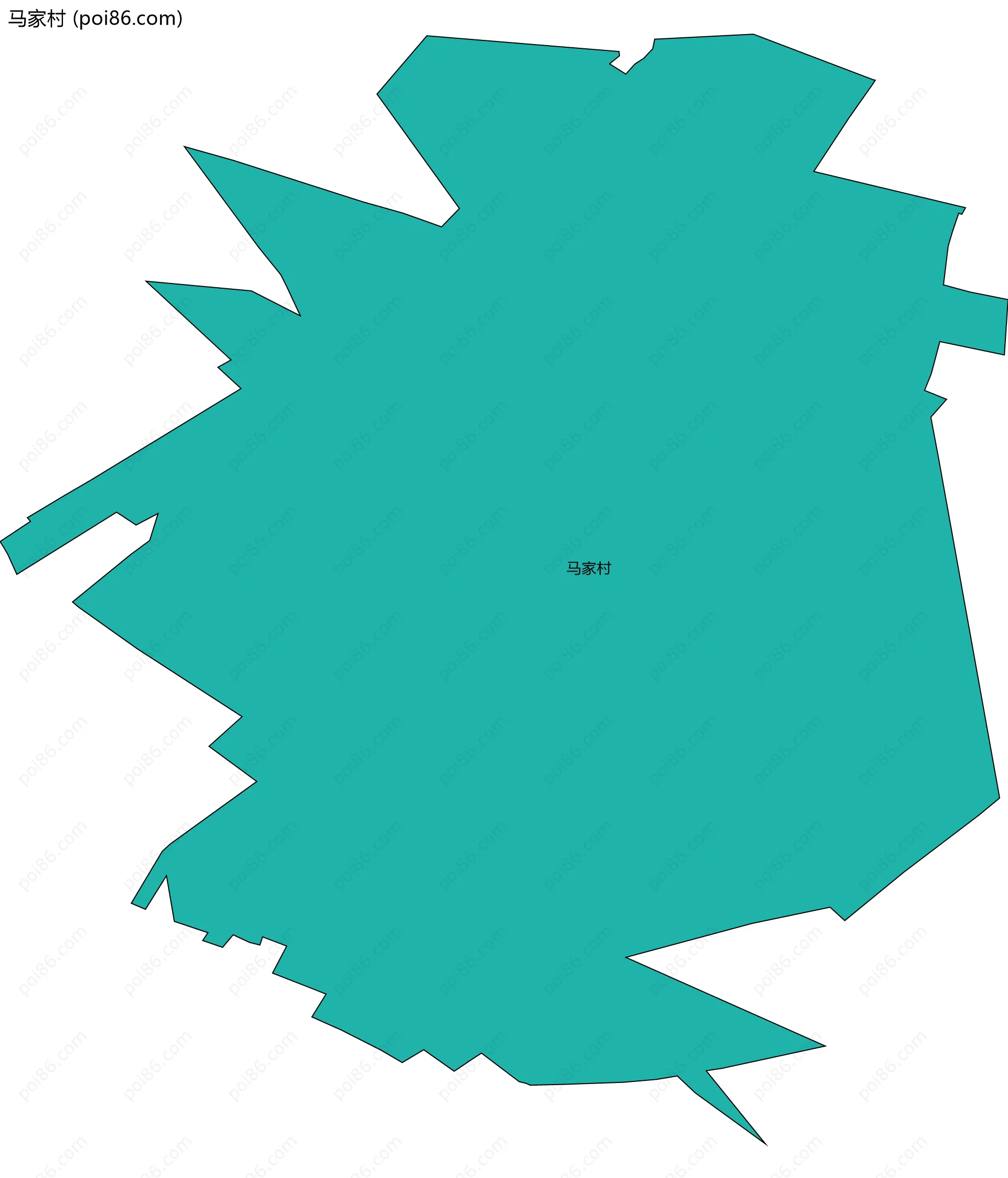 马家村边界地图